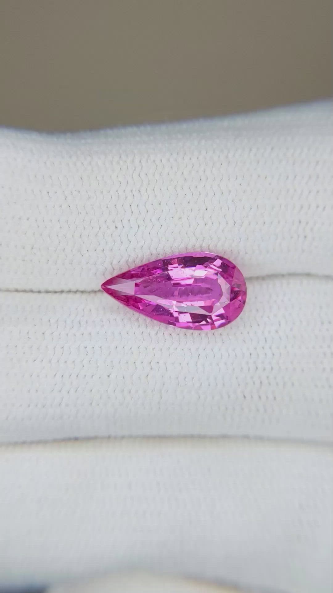 3.13 Ct. Pink Sapphire from Ceylon (Sri Lanka) Size Video