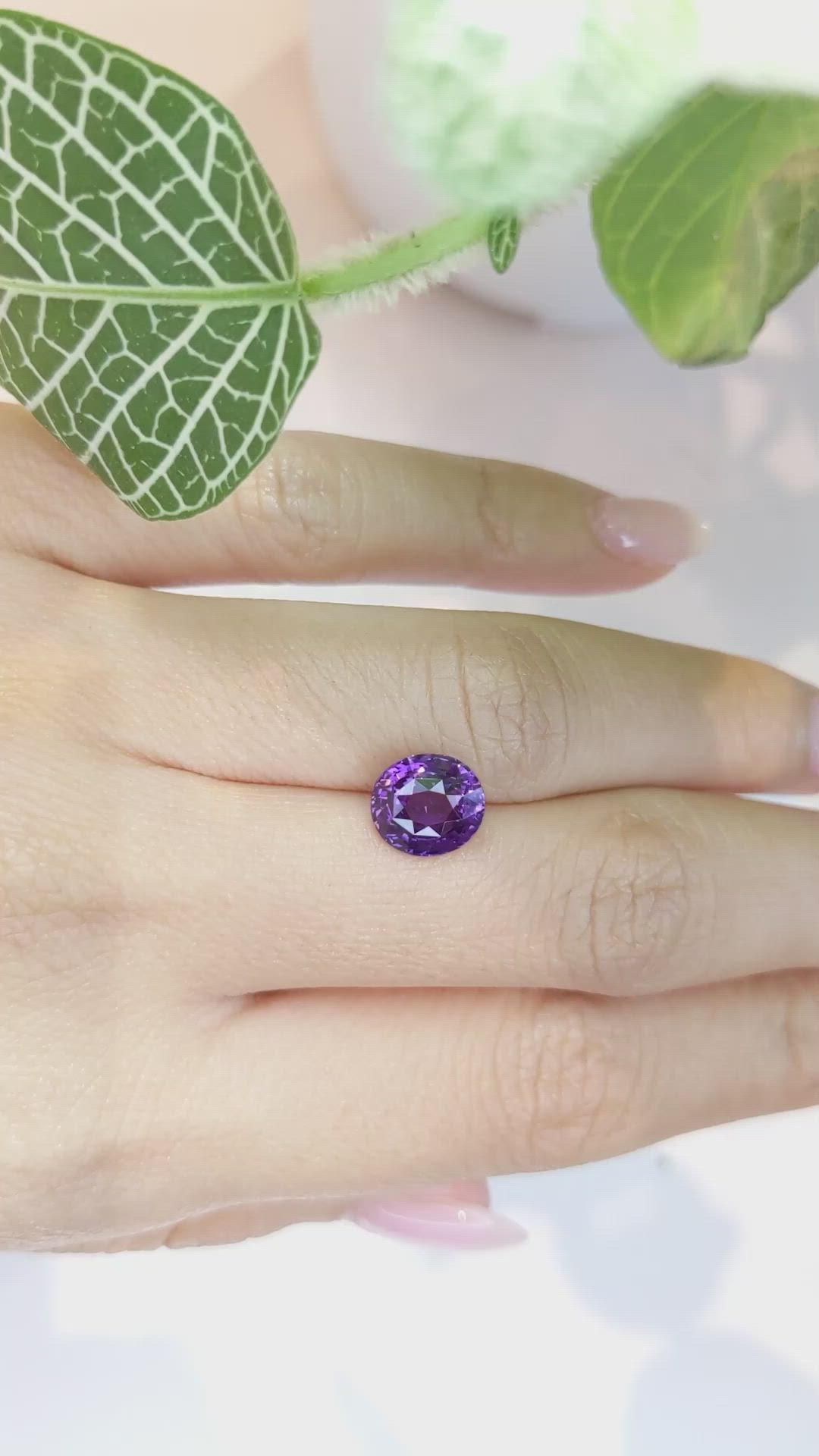 3.52 Ct. Purple Sapphire from Ceylon (Sri Lanka) Size Video