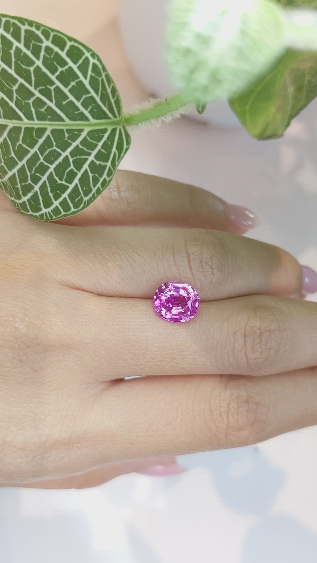 3.13 Ct. Pink Sapphire from Ceylon (Sri Lanka) Size Video