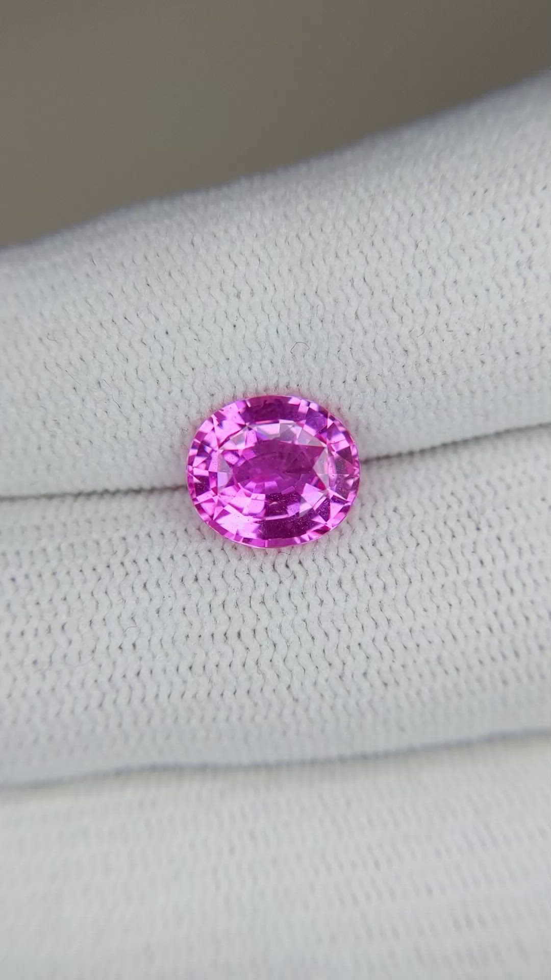 3.13 Ct. Pink Sapphire from Ceylon (Sri Lanka) Size Video