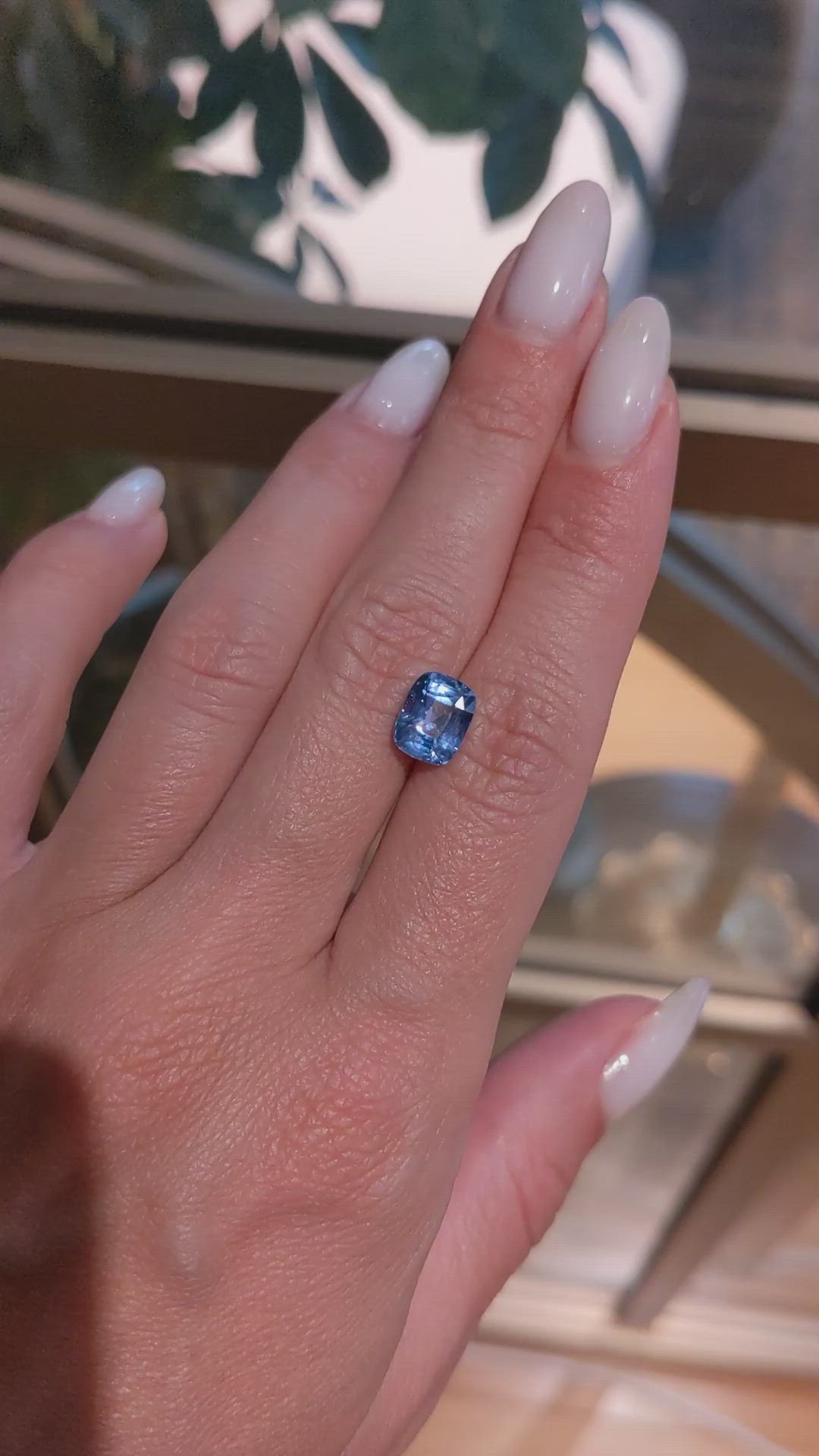 3.65 Ct. Blue Sapphire from Ceylon (Sri Lanka) Size Video