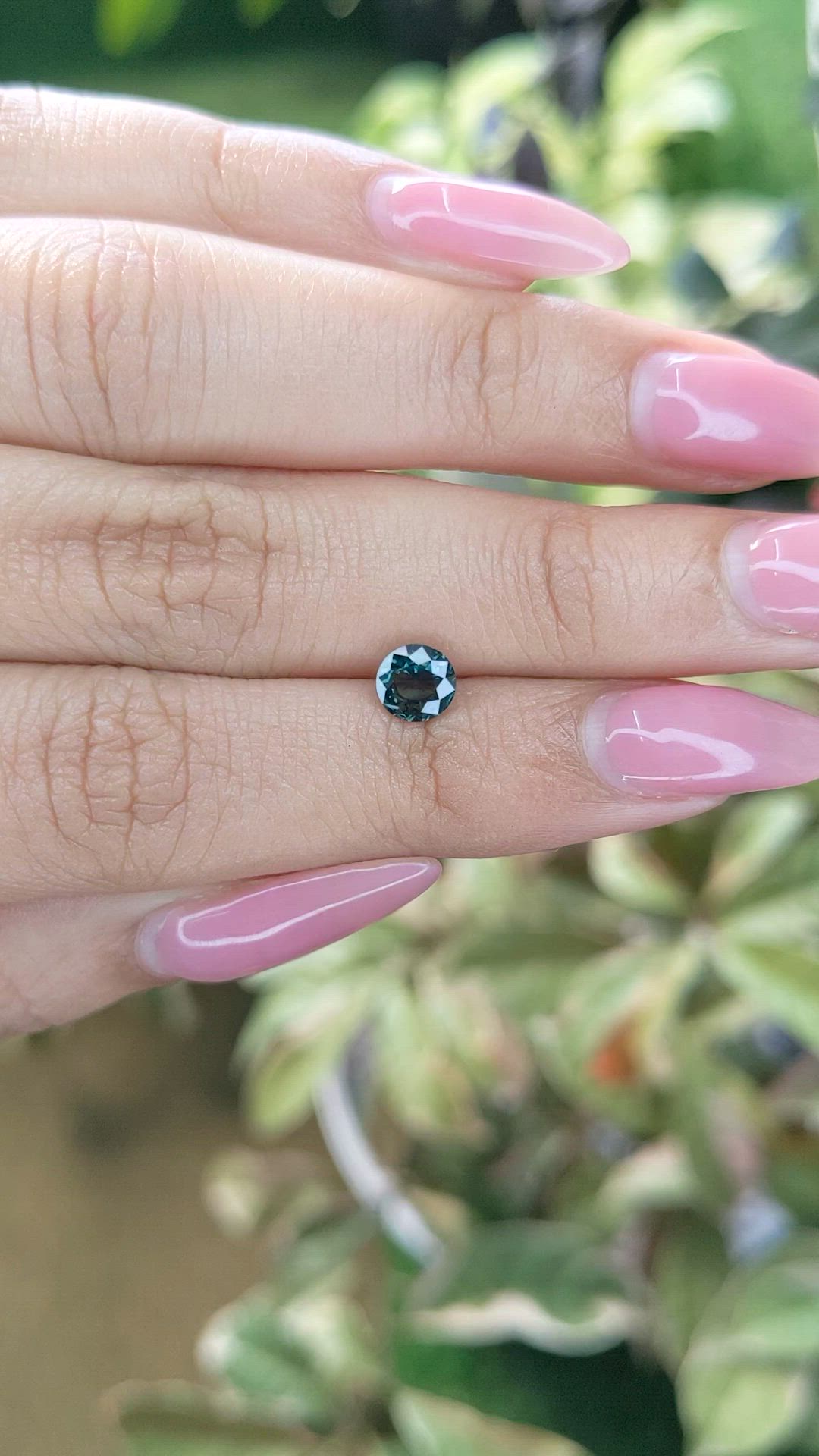0.82 Ct. Bluish Green Sapphire from Madagascar Size Video