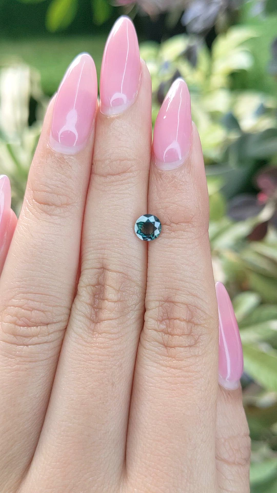0.82 Ct. Bluish Green Sapphire from Madagascar Size Video