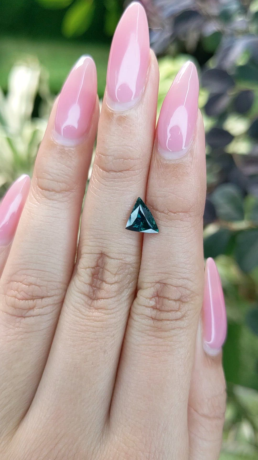 1.29 Ct. Bluish Green Sapphire from Madagascar Size Video