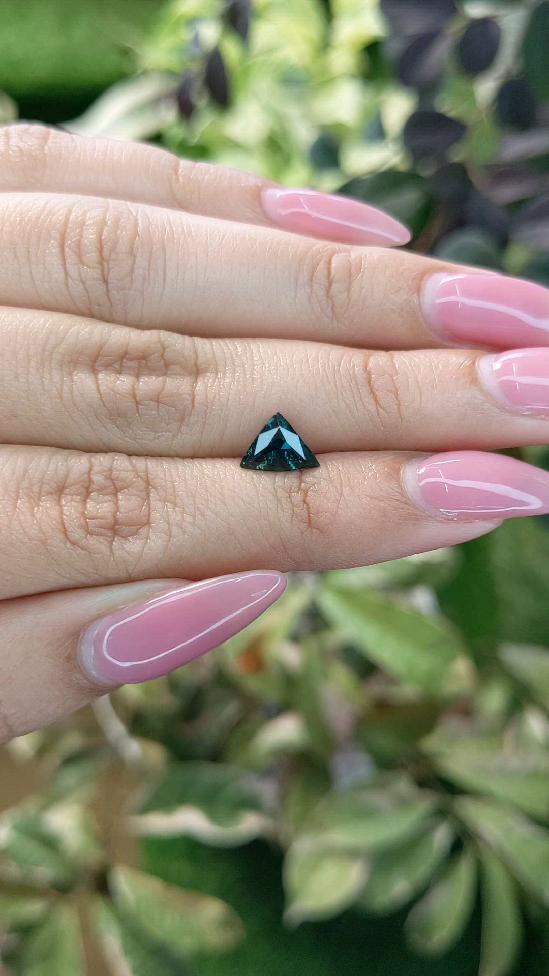 1.29 Ct. Bluish Green Sapphire from Madagascar Size Video
