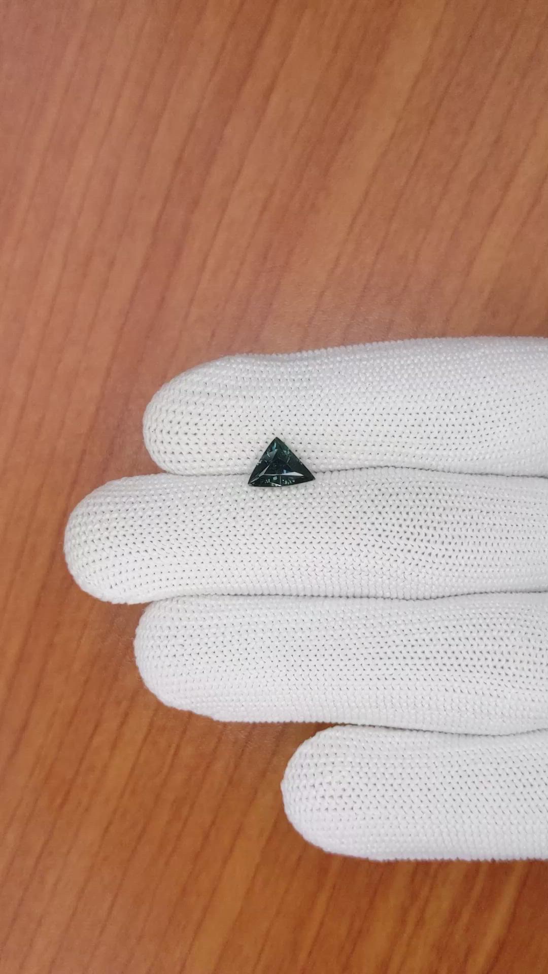 1.29 Ct. Bluish Green Sapphire from Madagascar Size Video