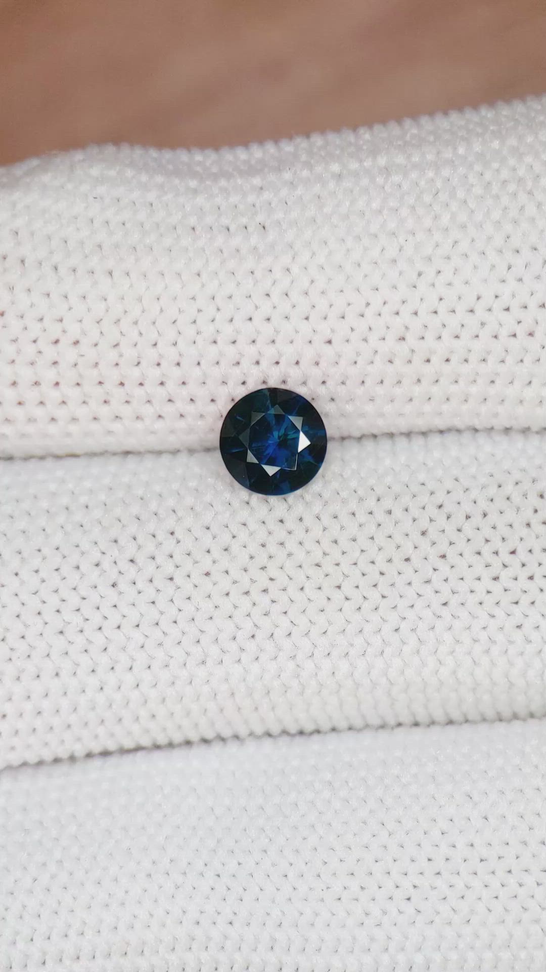 0.75 Ct. Greenish Blue Sapphire from Madagascar Size Video