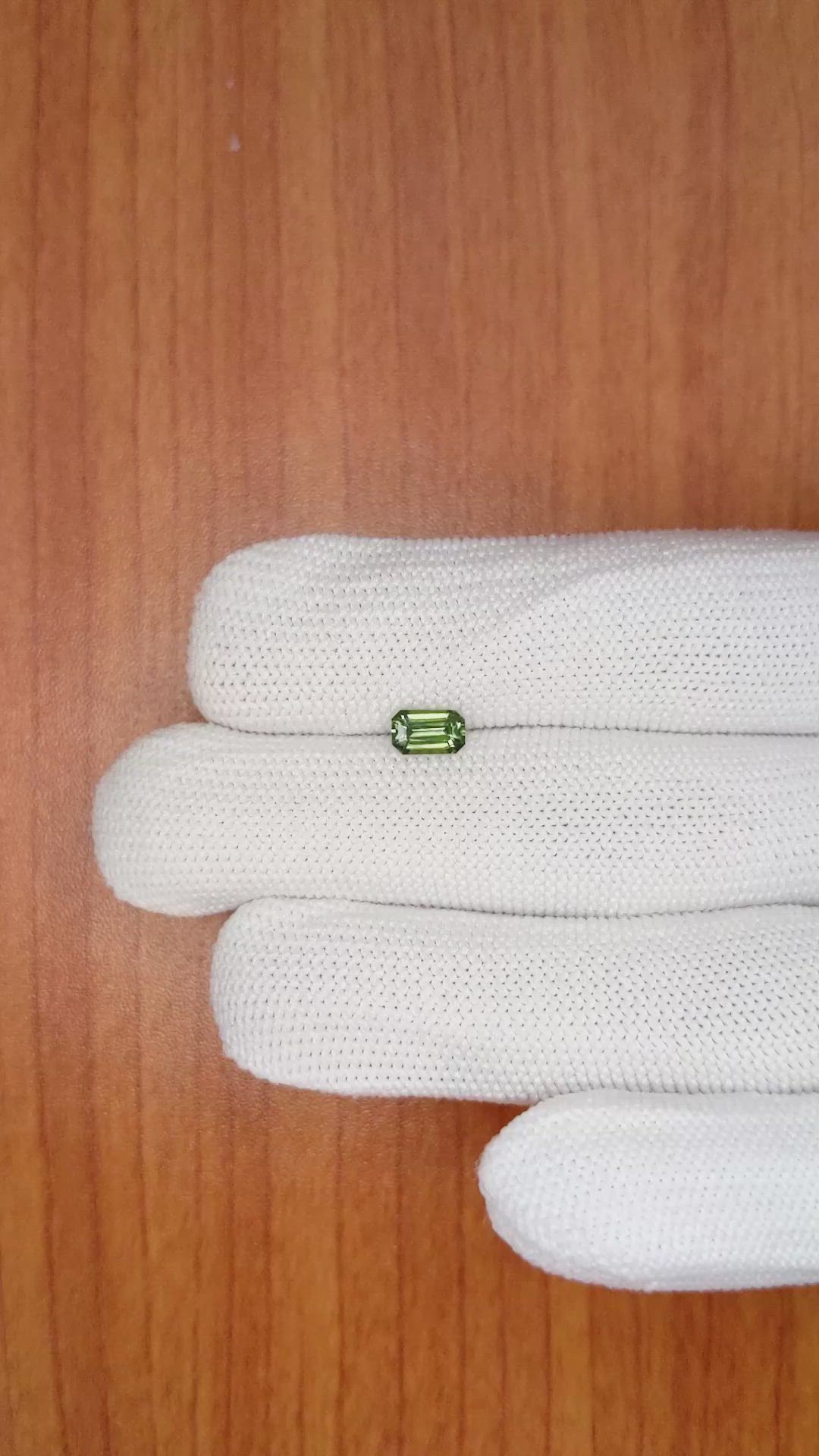 0.72 Ct. Green Sapphire from Australia Size Video
