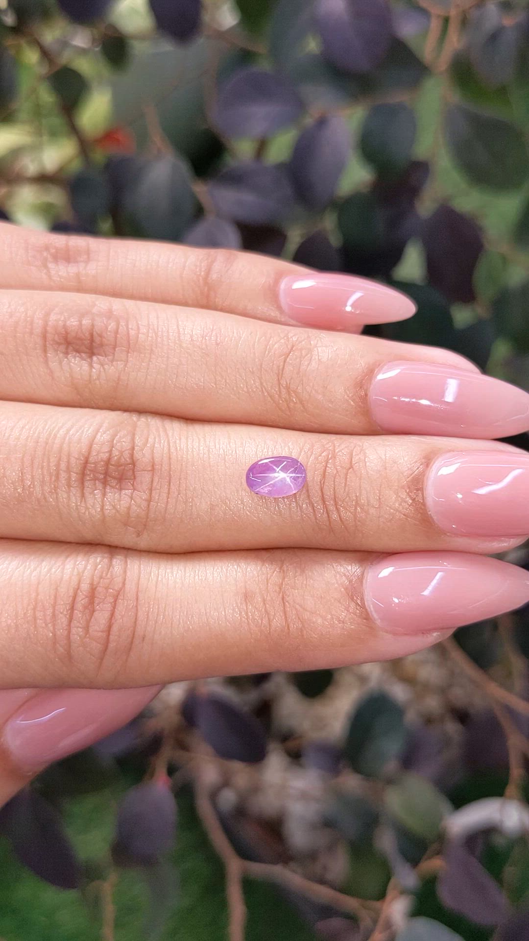 0.87 Ct. Purple Star Sapphire from Ceylon (Sri Lanka) Size Video