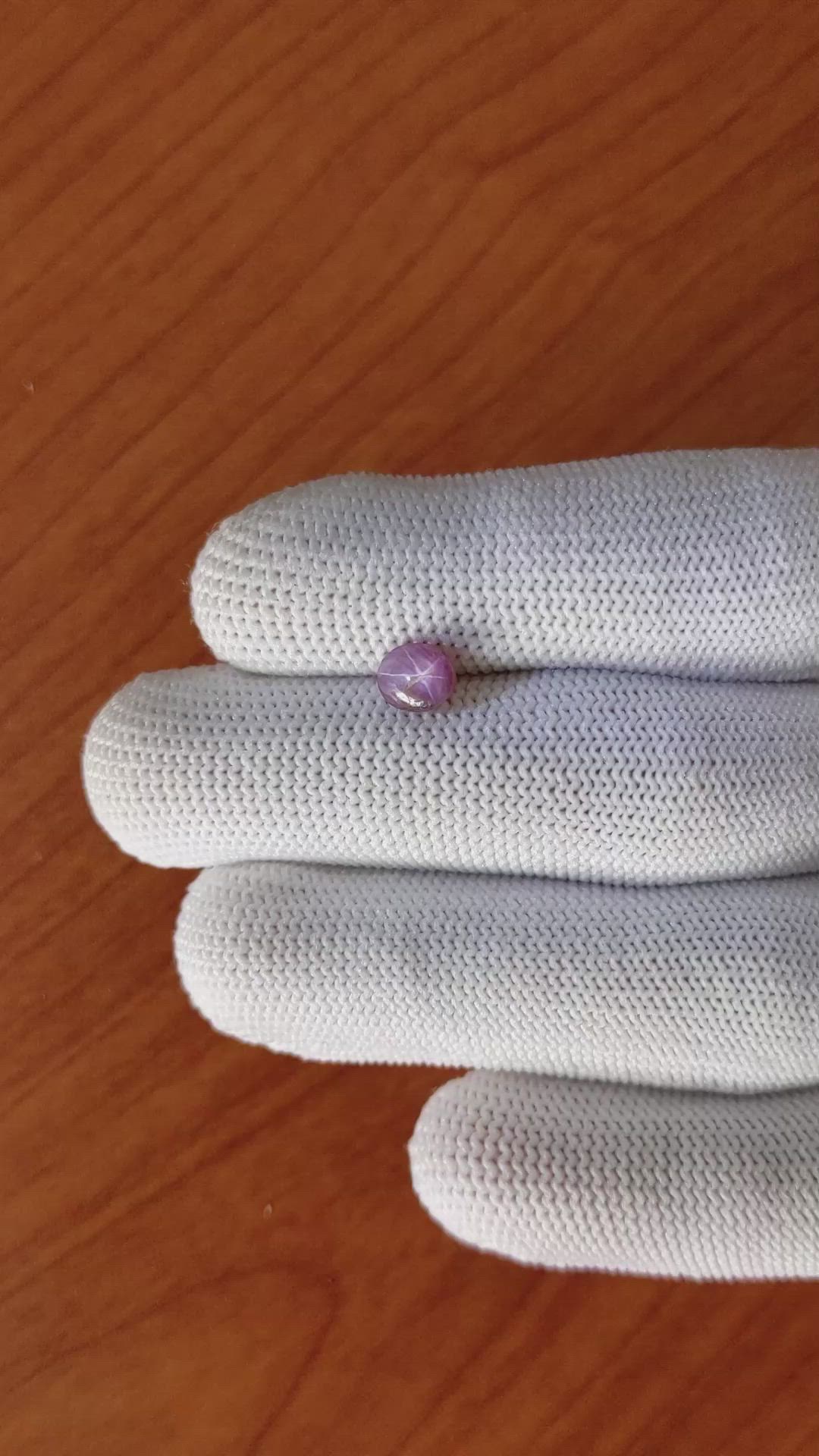 1.45 Ct. Pinkish Purple Star Sapphire from Ceylon (Sri Lanka) Size Video