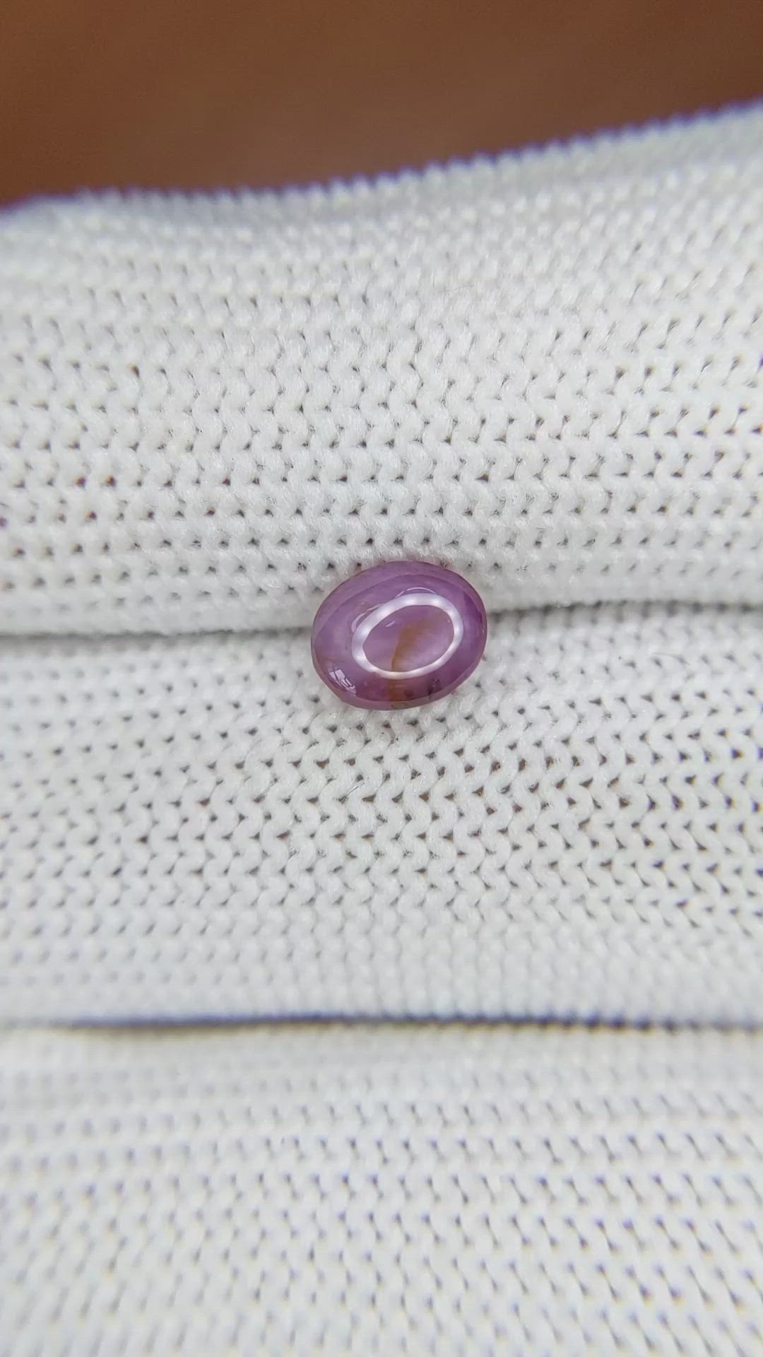 1.45 Ct. Pinkish Purple Star Sapphire from Ceylon (Sri Lanka) Size Video