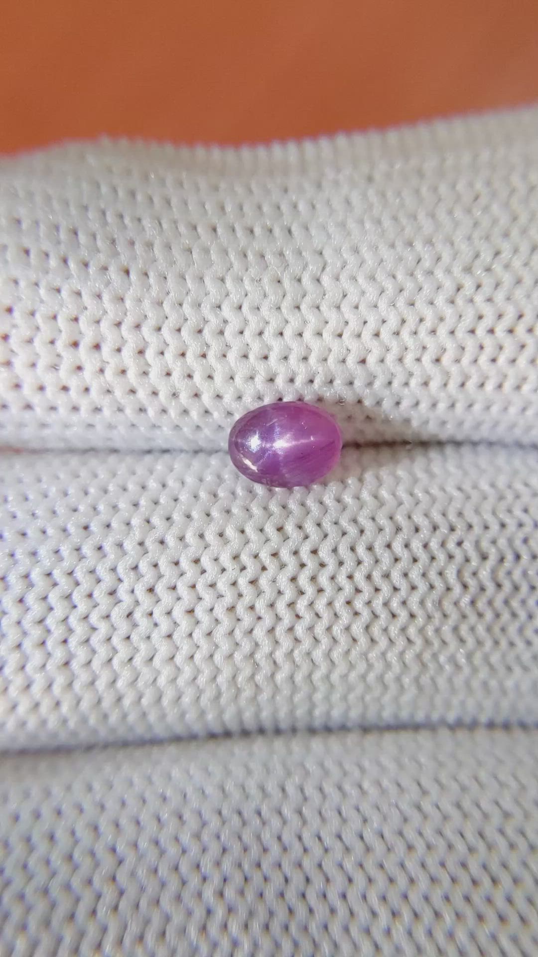 0.91 Ct. Purplish Pink Star Sapphire from Ceylon (Sri Lanka) Size Video