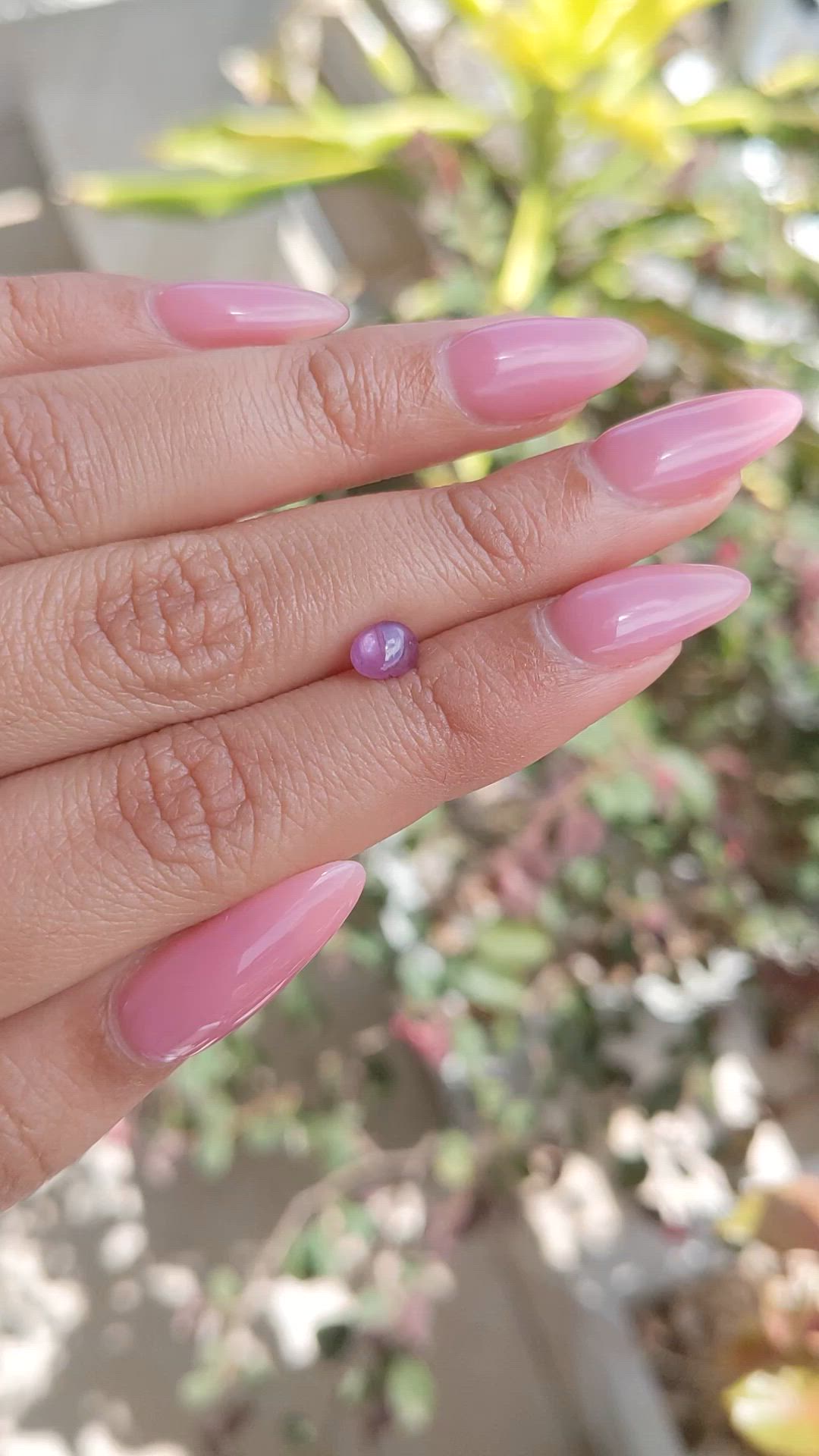 0.91 Ct. Purplish Pink Star Sapphire from Ceylon (Sri Lanka) Size Video