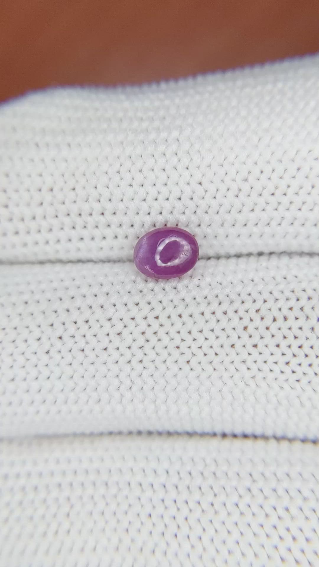 0.91 Ct. Purplish Pink Star Sapphire from Ceylon (Sri Lanka) Size Video