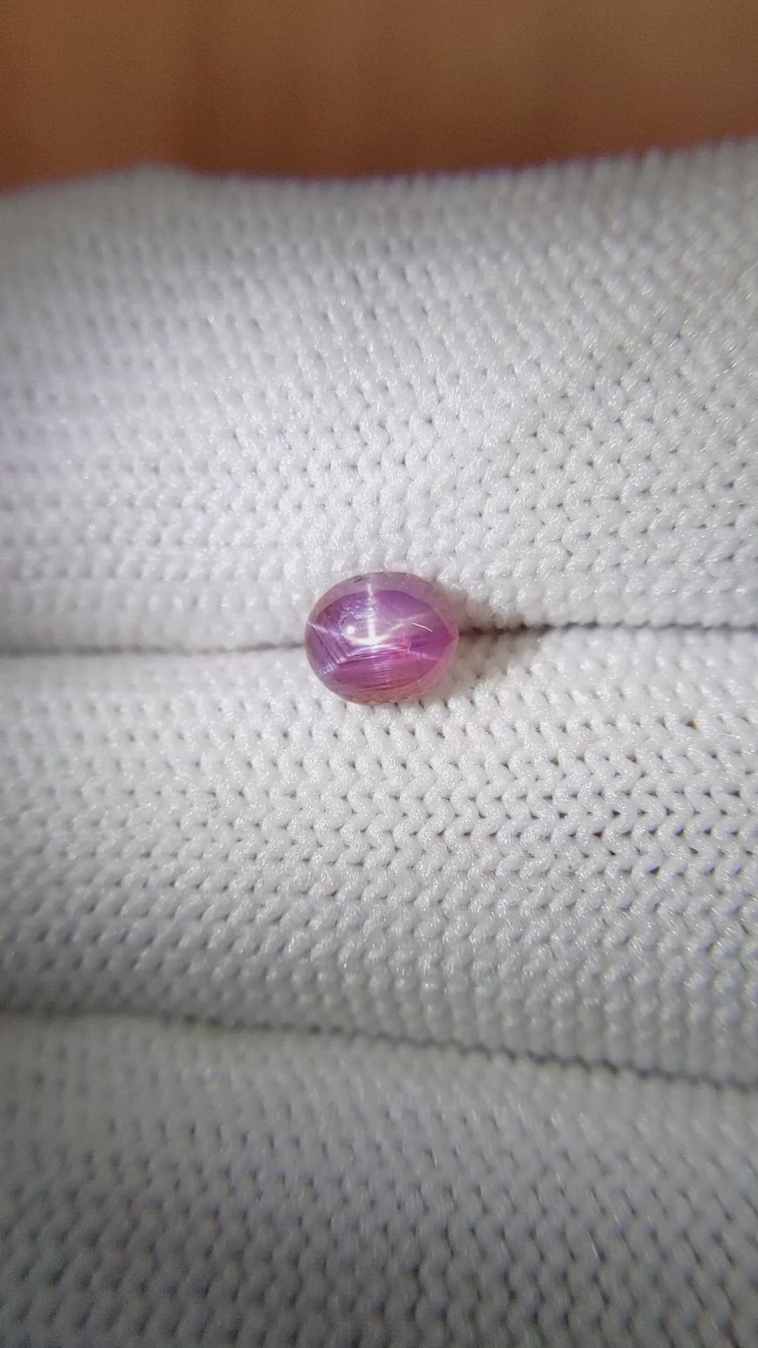 0.90 Ct. Purplish Pink Star Sapphire from Ceylon (Sri Lanka) Size Video
