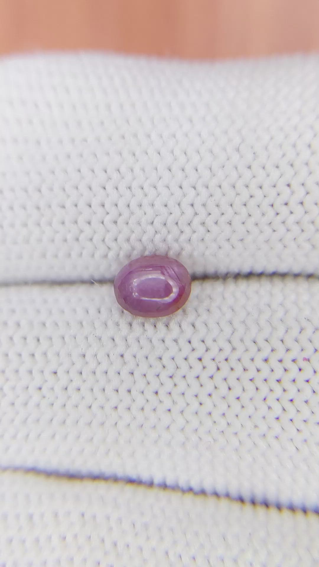 0.90 Ct. Purplish Pink Star Sapphire from Ceylon (Sri Lanka) Size Video