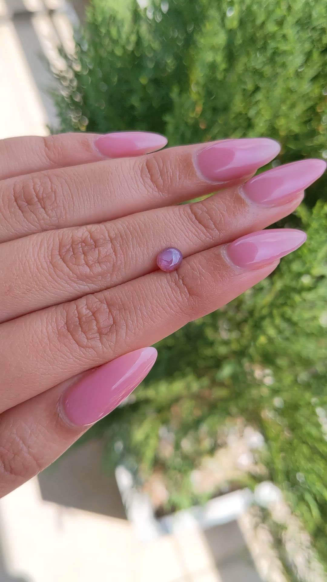 0.90 Ct. Purplish Pink Star Sapphire from Ceylon (Sri Lanka) Size Video