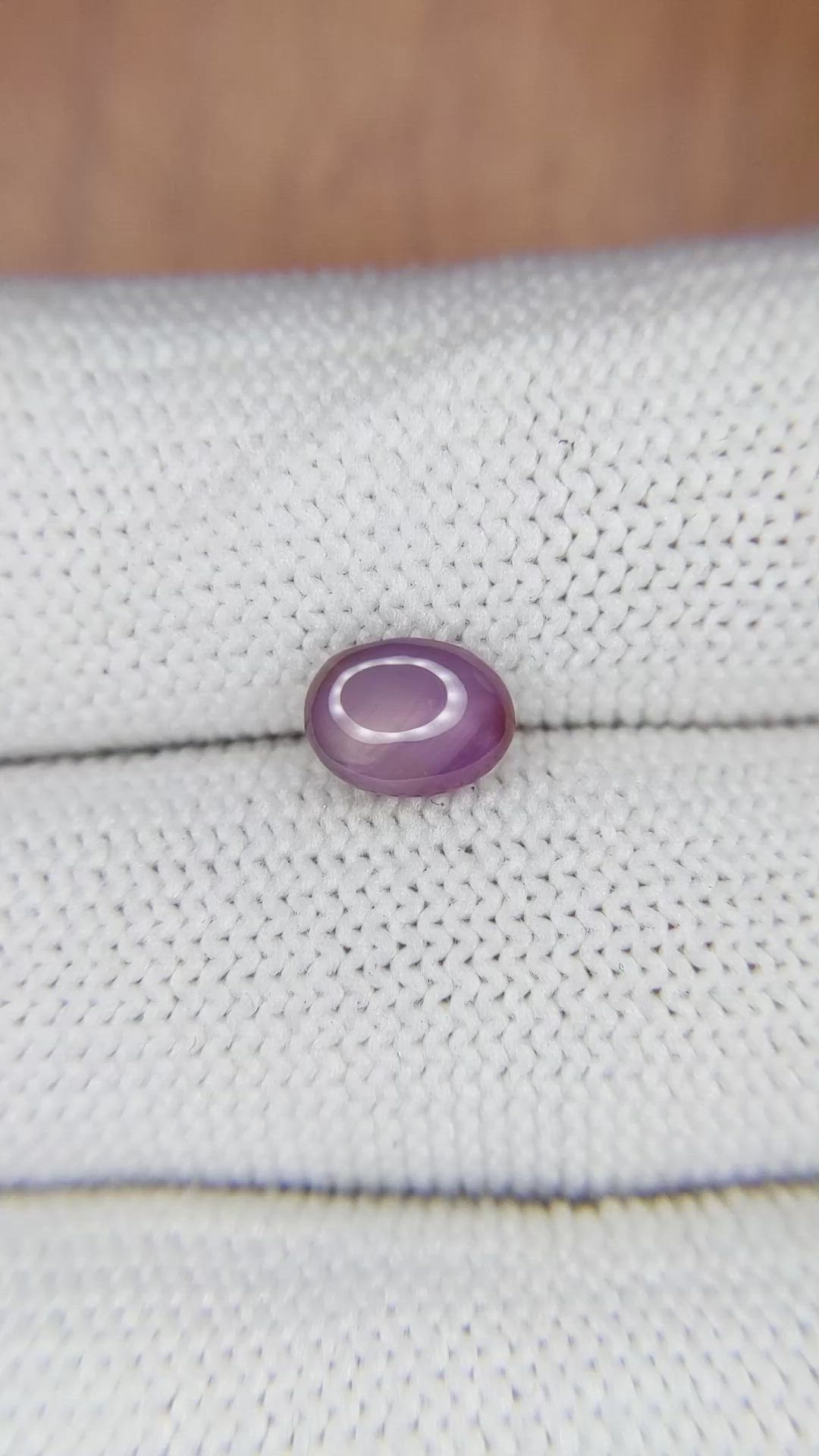 1.42 Ct. Pinkish Purple Star Sapphire from Ceylon (Sri Lanka) Size Video