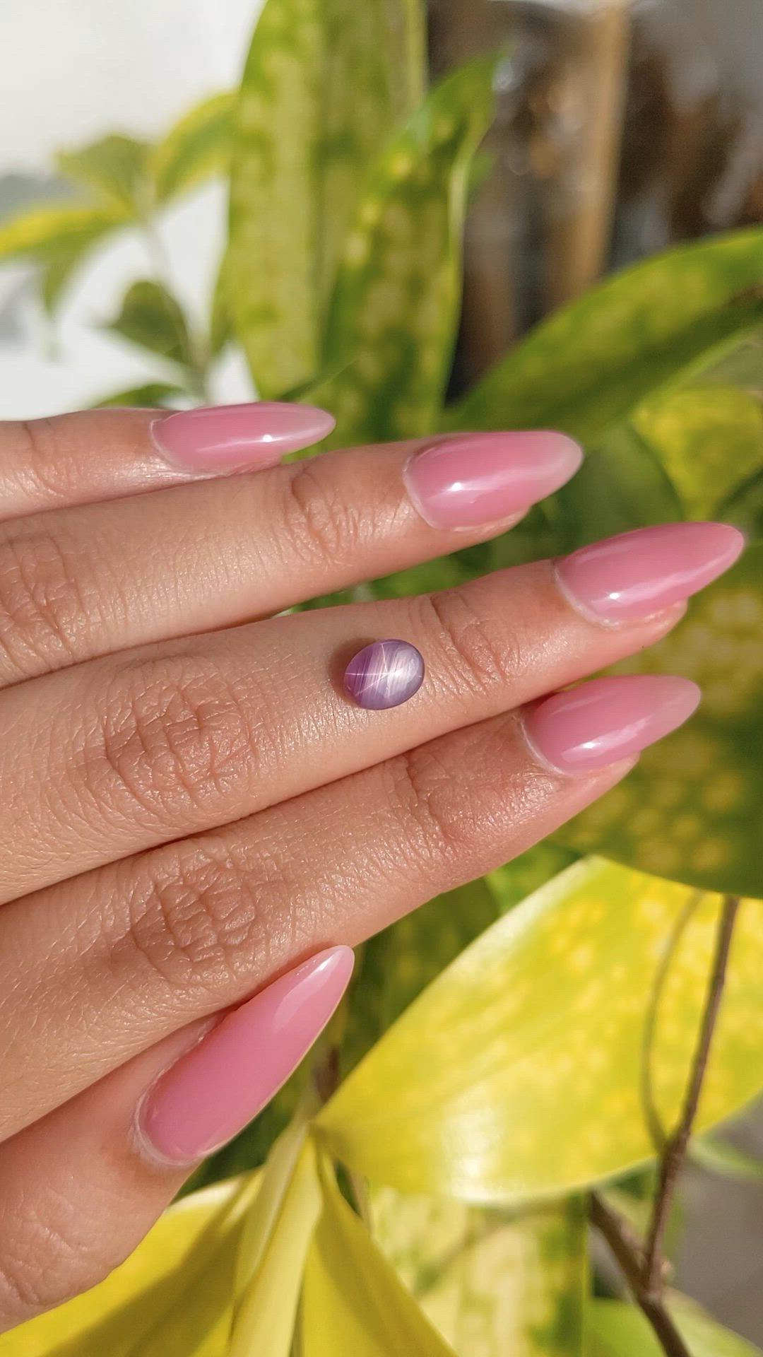 1.42 Ct. Pinkish Purple Star Sapphire from Ceylon (Sri Lanka) Size Video