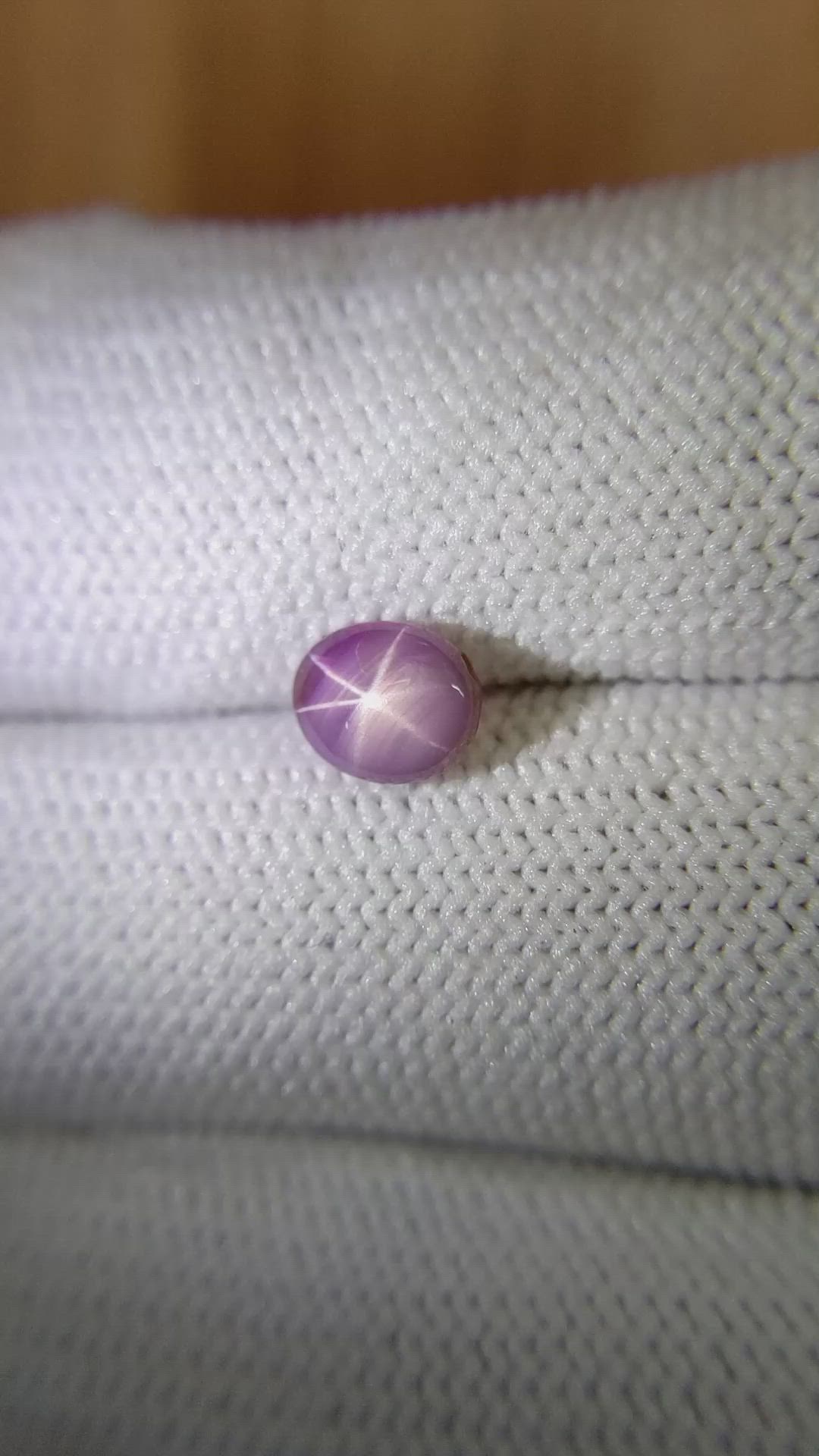 1.42 Ct. Pinkish Purple Star Sapphire from Ceylon (Sri Lanka) Size Video