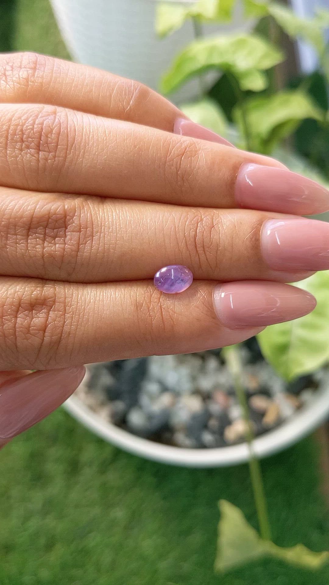 1.07 Ct. Purple Star Sapphire from Ceylon (Sri Lanka) Size Video