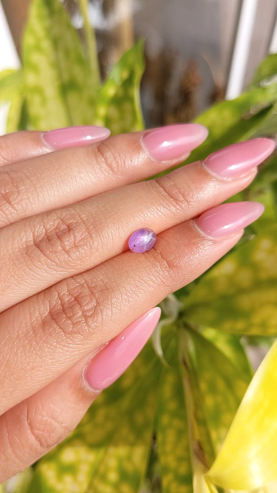 1.07 Ct. Purple Star Sapphire from Ceylon (Sri Lanka) Size Video