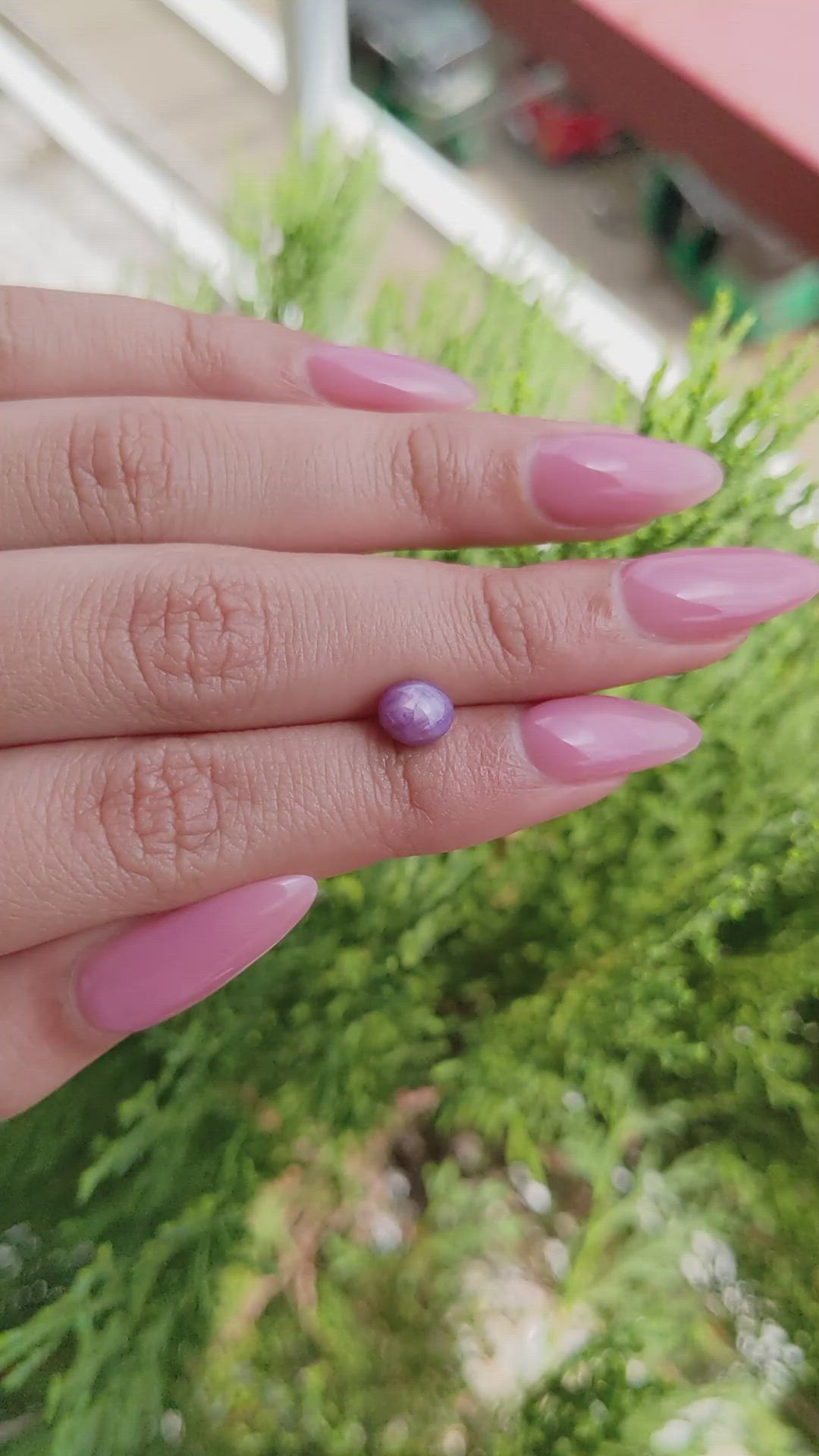 2.14 Ct. Purple Star Sapphire from Ceylon (Sri Lanka) Size Video