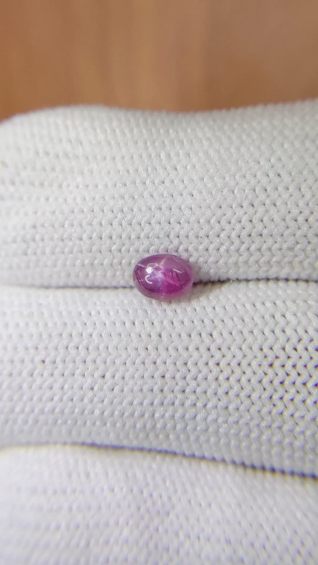 0.87 Ct. Purplish Pink Star Sapphire from Ceylon (Sri Lanka) Size Video