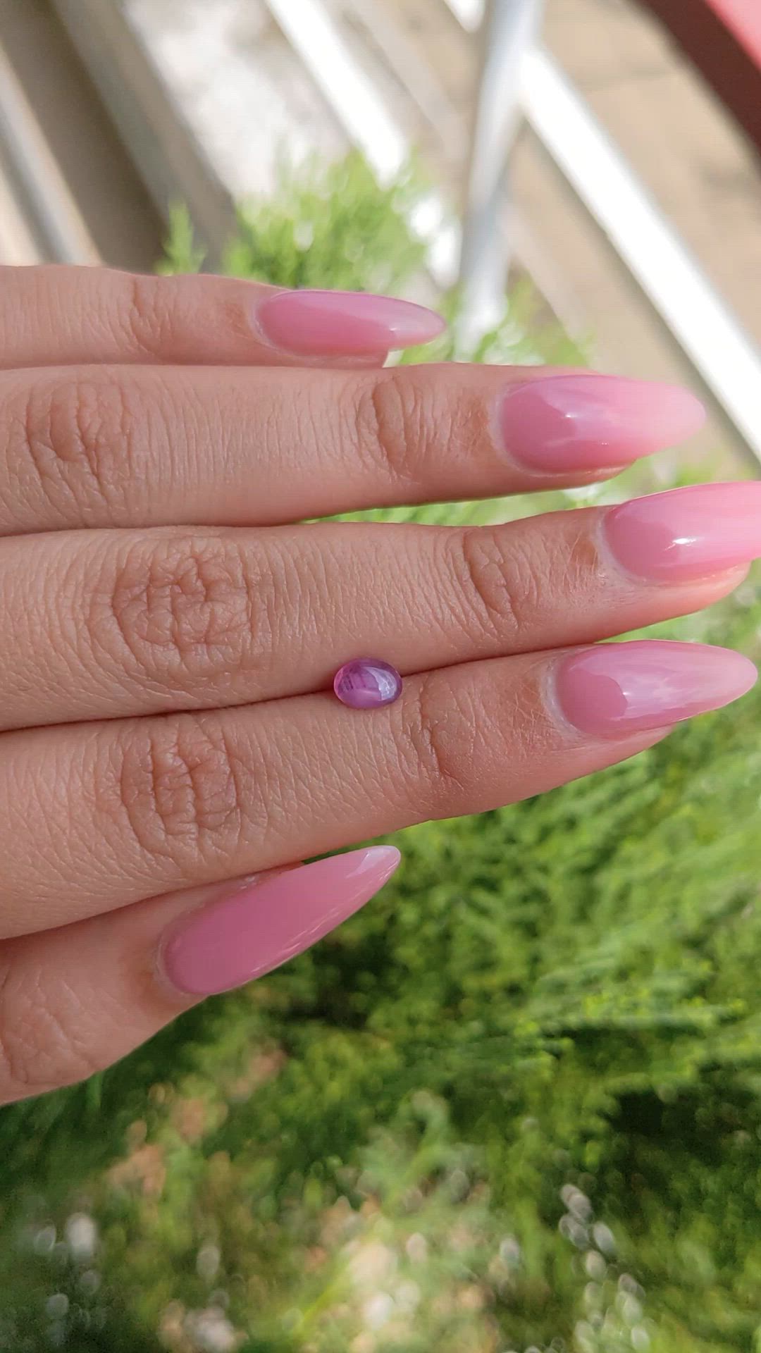 0.87 Ct. Purplish Pink Star Sapphire from Ceylon (Sri Lanka) Size Video