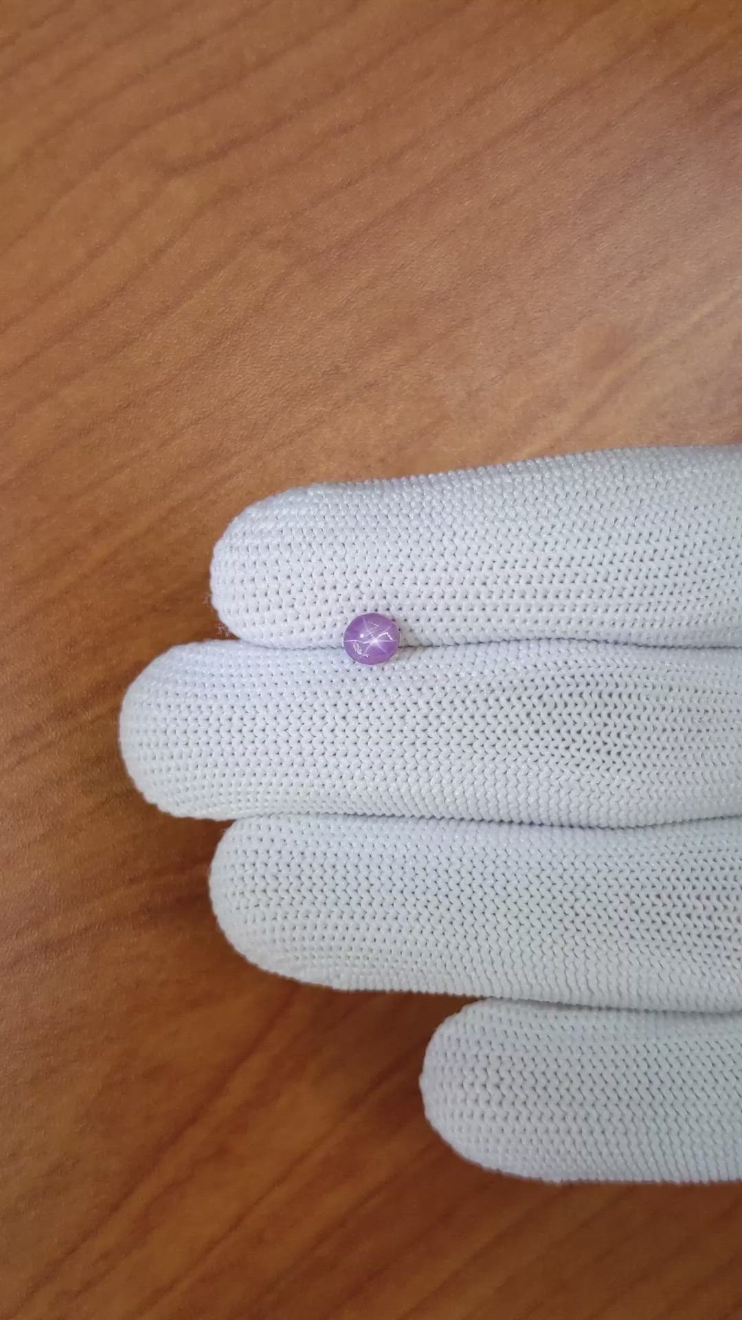 0.71 Ct. Purple Star Sapphire from Ceylon (Sri Lanka) Size Video