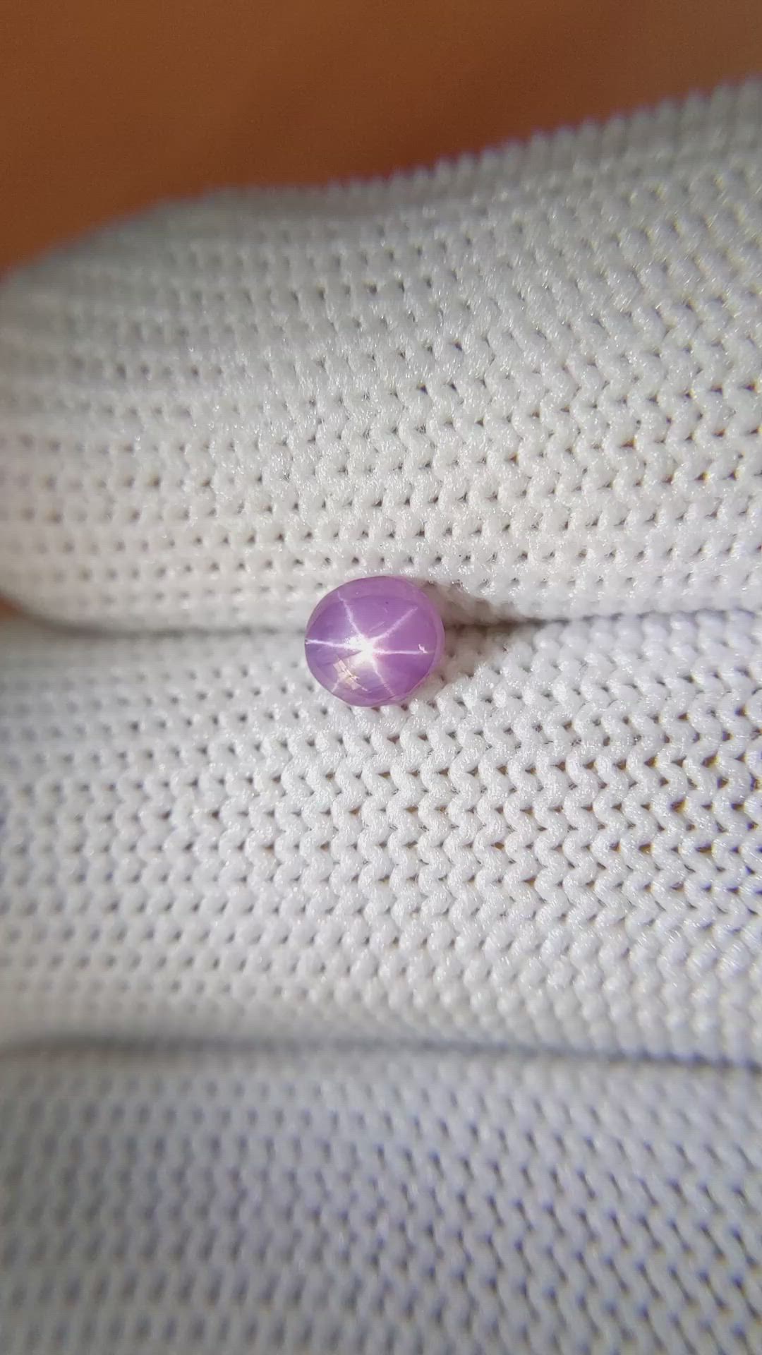 0.71 Ct. Purple Star Sapphire from Ceylon (Sri Lanka) Size Video