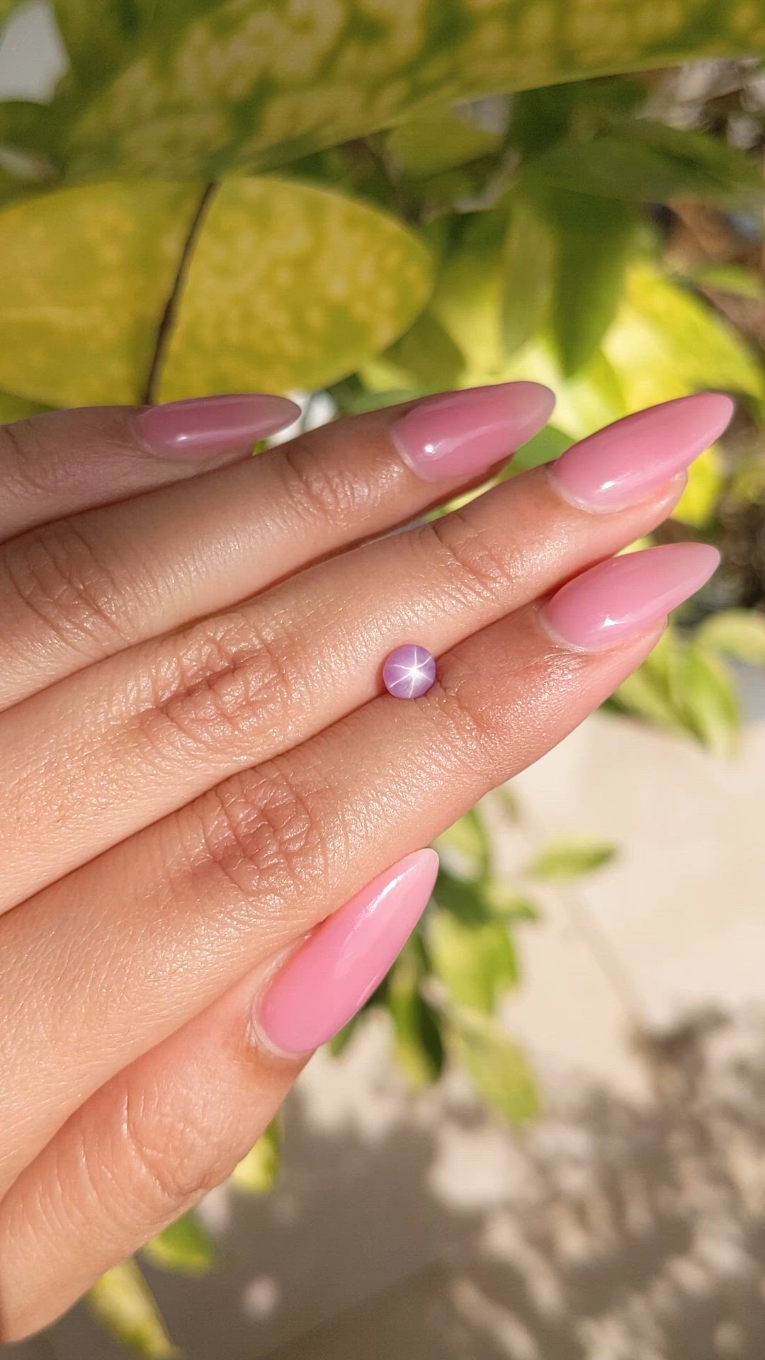 0.71 Ct. Purple Star Sapphire from Ceylon (Sri Lanka) Size Video