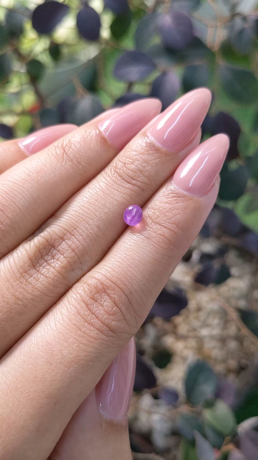 0.92 Ct. Purplish Pink Star Sapphire from Ceylon (Sri Lanka) Size Video