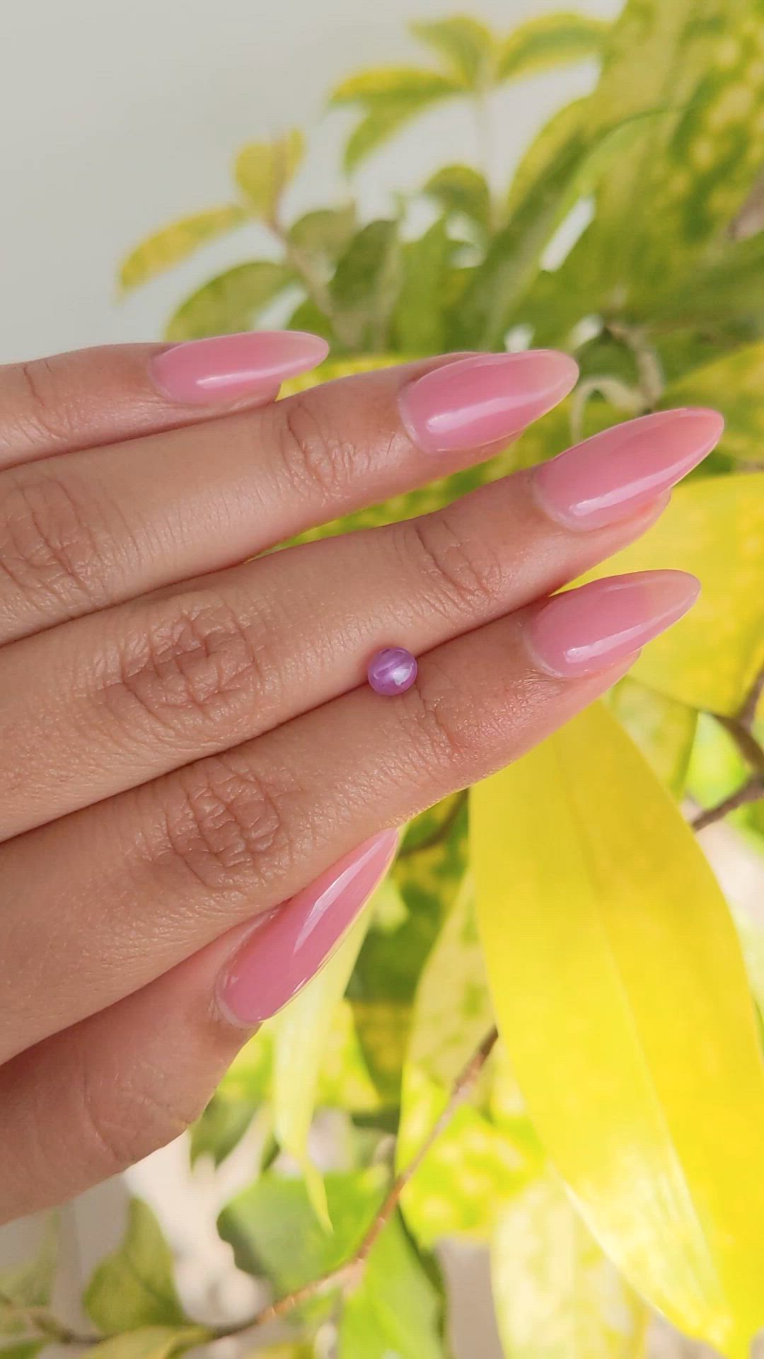 0.92 Ct. Purplish Pink Star Sapphire from Ceylon (Sri Lanka) Size Video