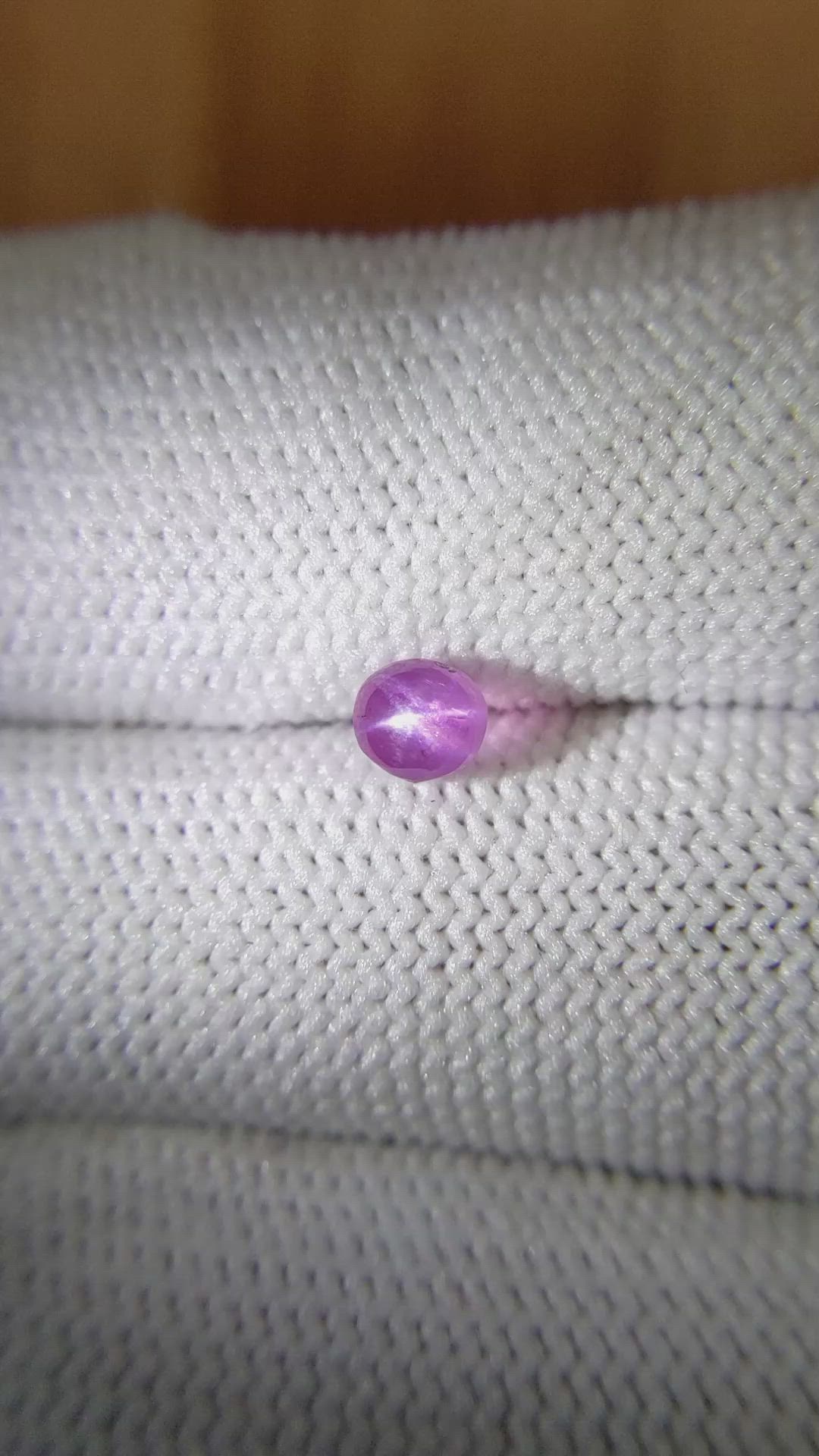0.92 Ct. Purplish Pink Star Sapphire from Ceylon (Sri Lanka) Size Video