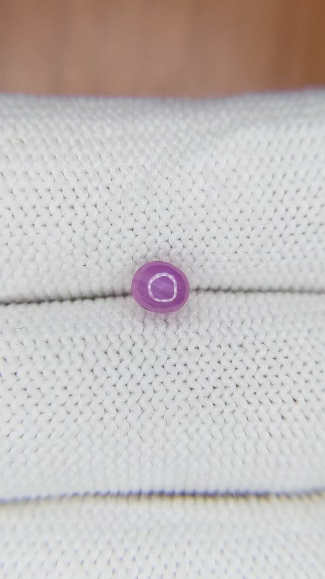 0.92 Ct. Purplish Pink Star Sapphire from Ceylon (Sri Lanka) Size Video