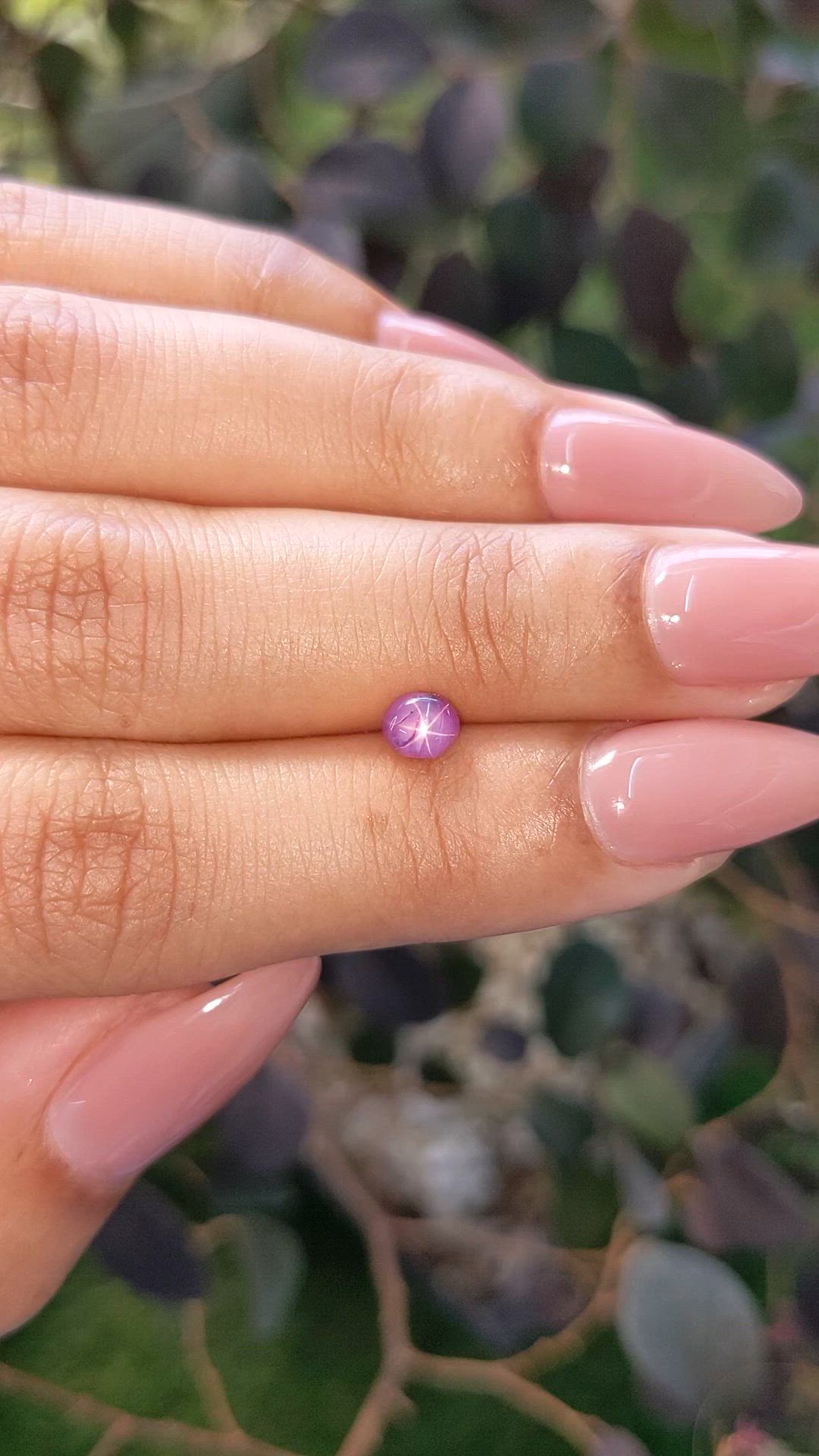 0.90 Ct. Purple Star Sapphire from Ceylon (Sri Lanka) Size Video