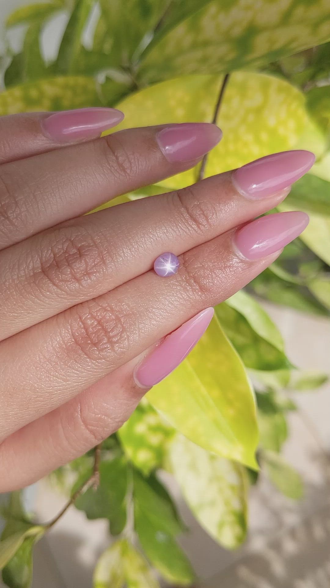 0.79 Ct. Purple Star Sapphire from Ceylon (Sri Lanka) Size Video