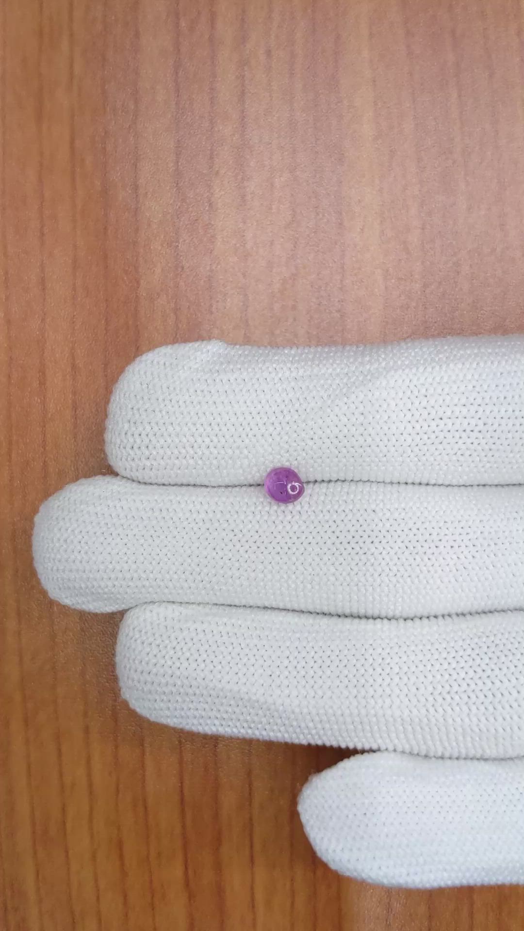 0.60 Ct. Pinkish Purple Star Sapphire from Ceylon (Sri Lanka) Size Video