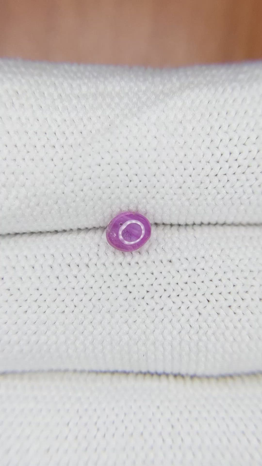 0.60 Ct. Pinkish Purple Star Sapphire from Ceylon (Sri Lanka) Size Video