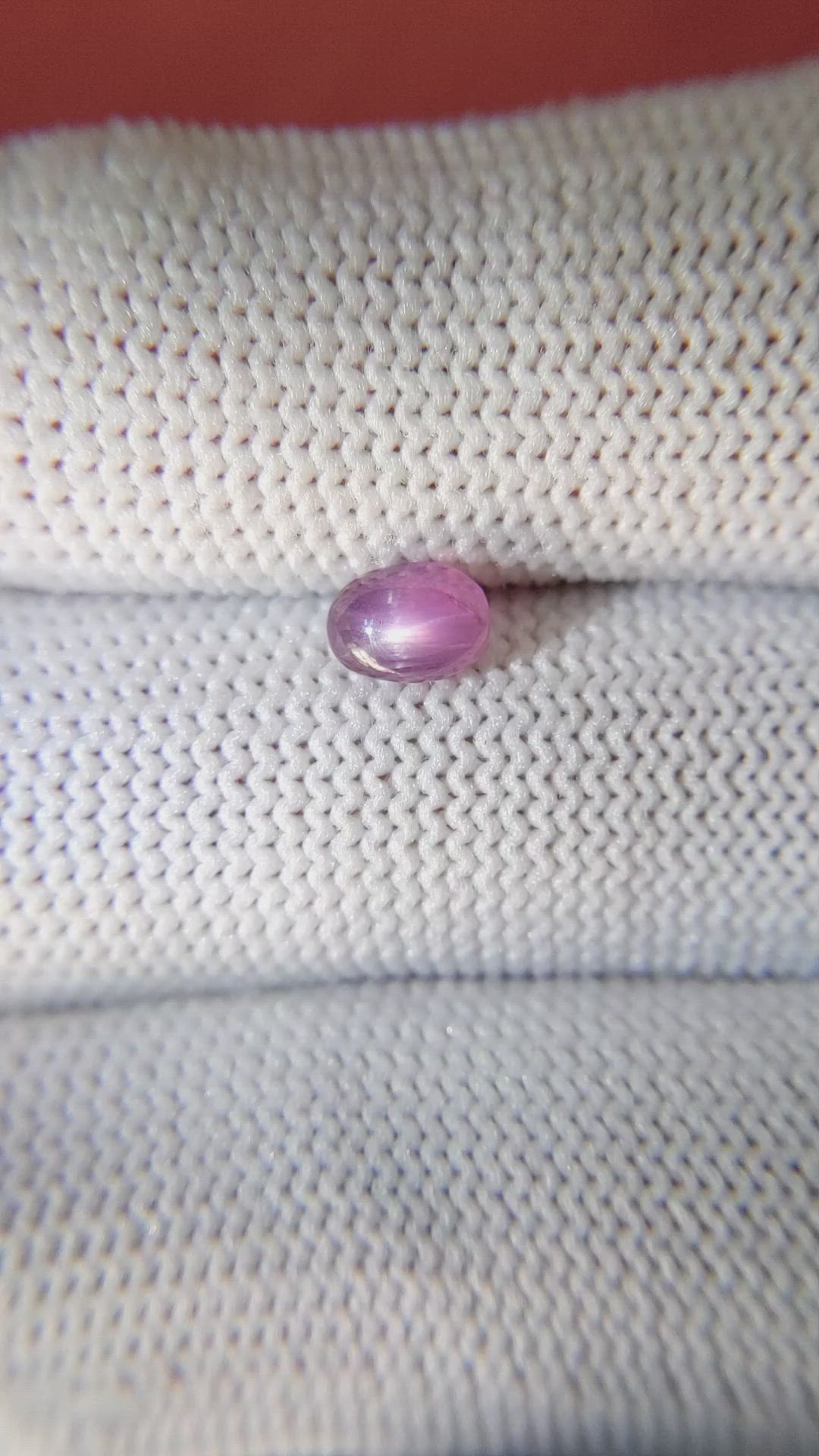 0.94 Ct. Pinkish Purple Star Sapphire from Ceylon (Sri Lanka) Size Video