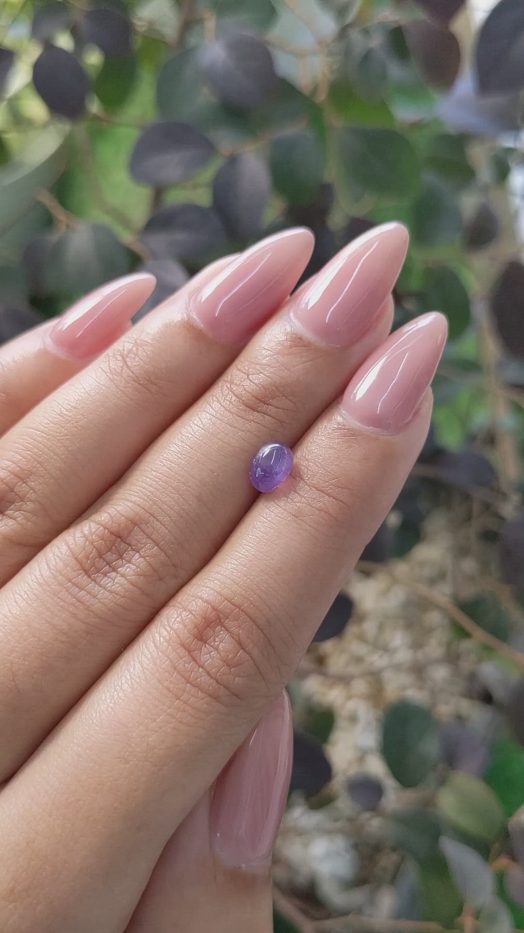 1.22 Ct. Purple Star Sapphire from Ceylon (Sri Lanka) Size Video