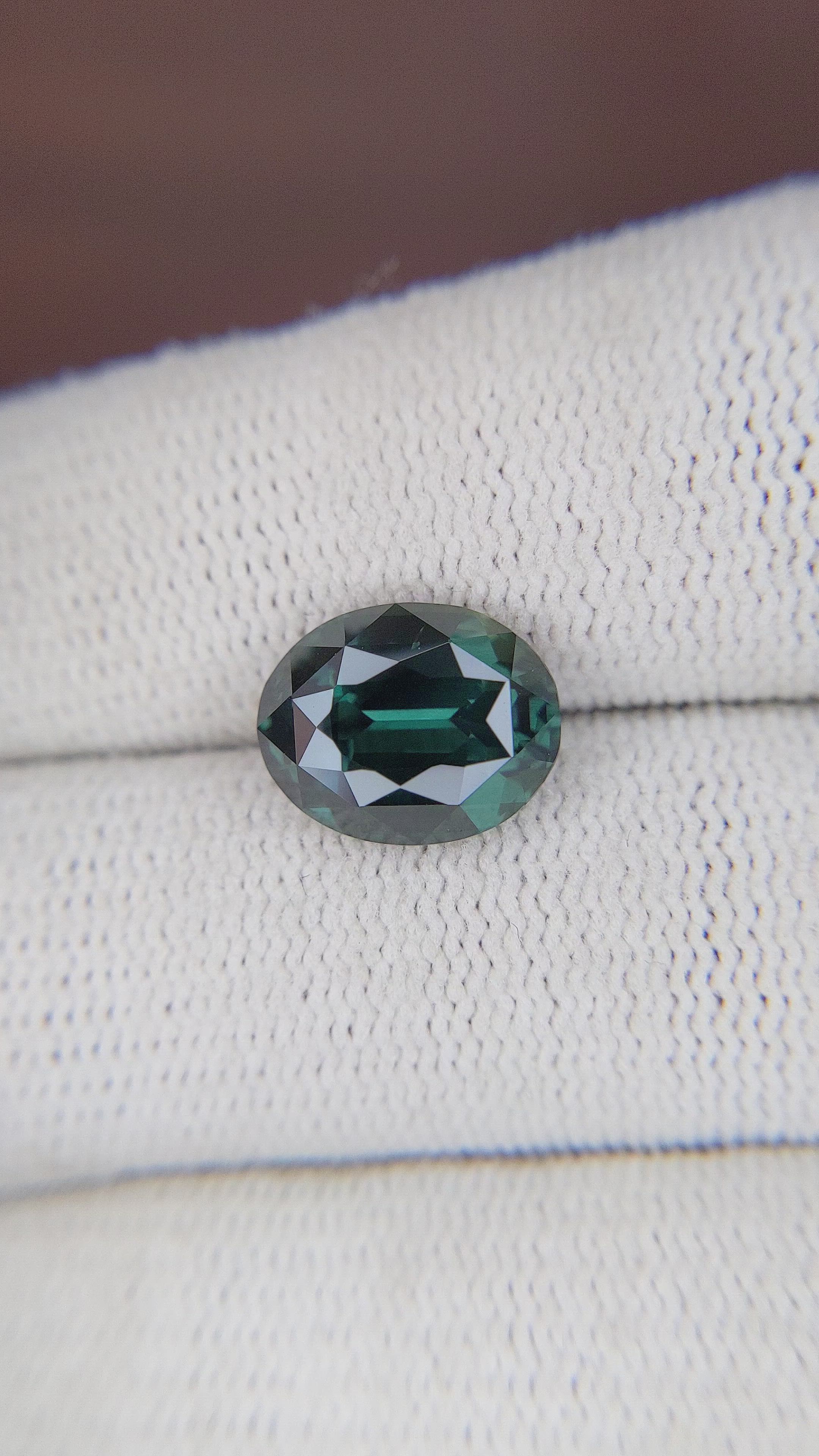 5.00 Ct. Bluish Green Sapphire from Tanzania Size Video