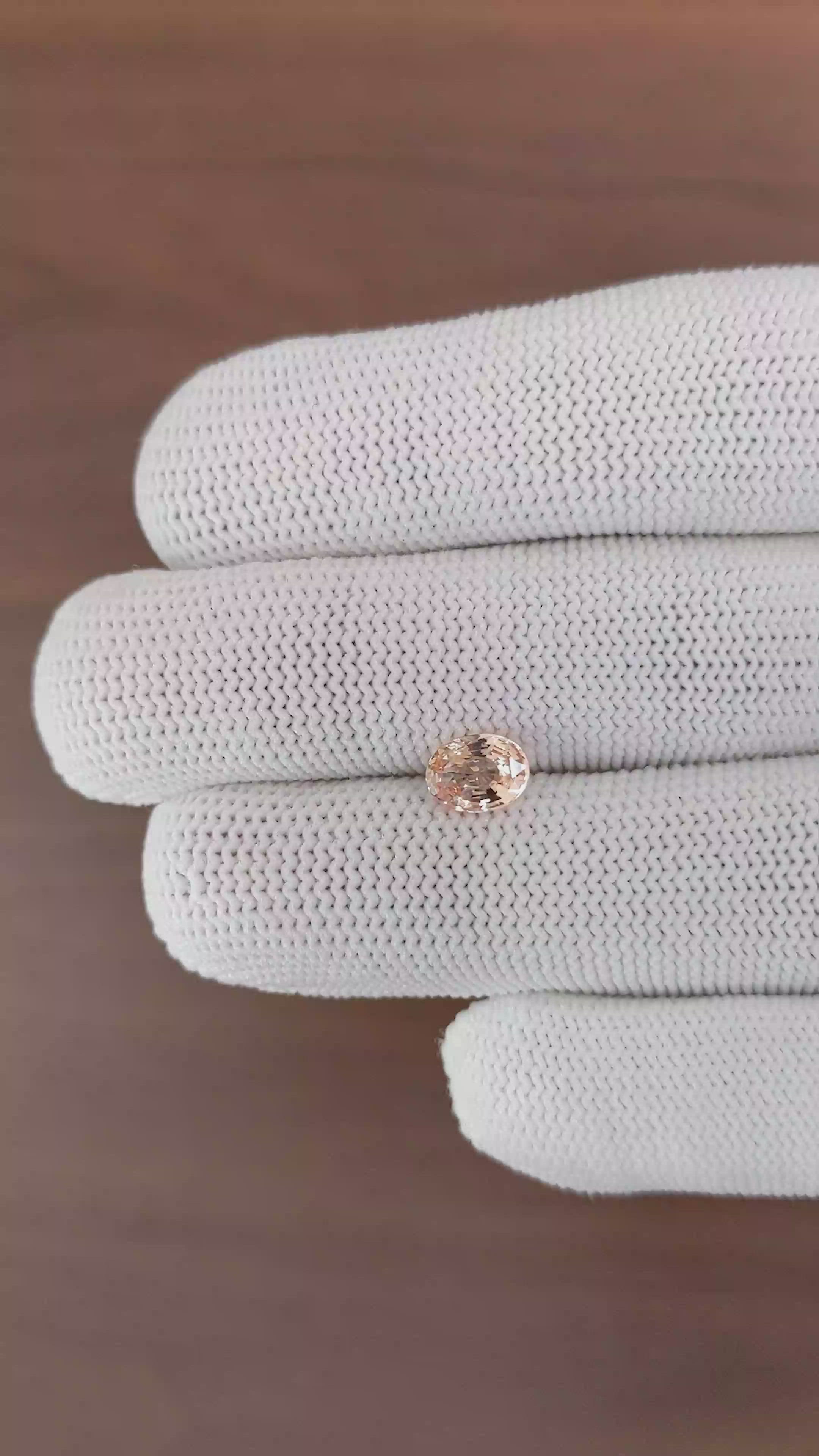 1.28 Ct. Padparadscha Sapphire from Madagascar Size Video