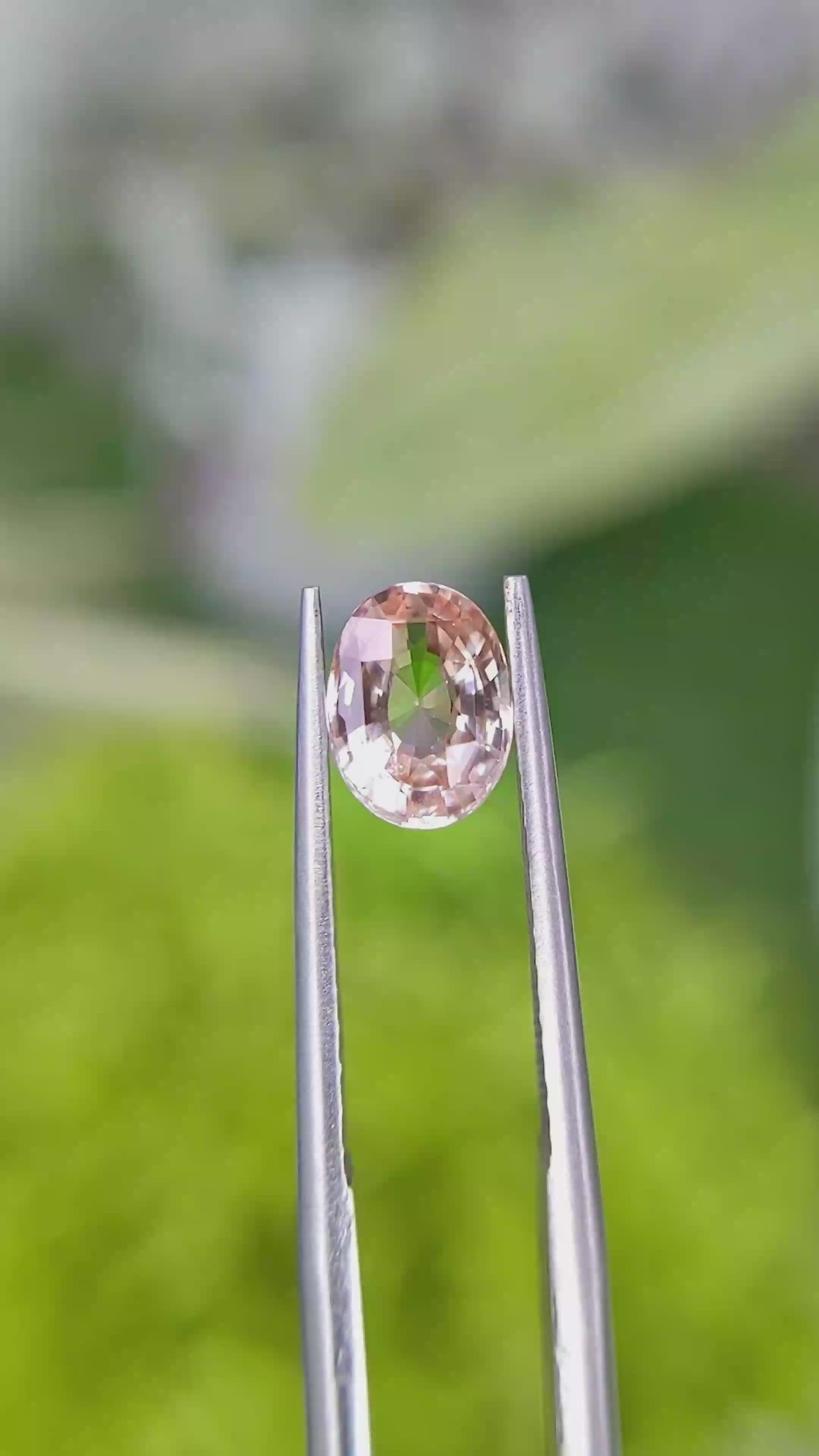 1.28 Ct. Padparadscha Sapphire from Madagascar Size Video