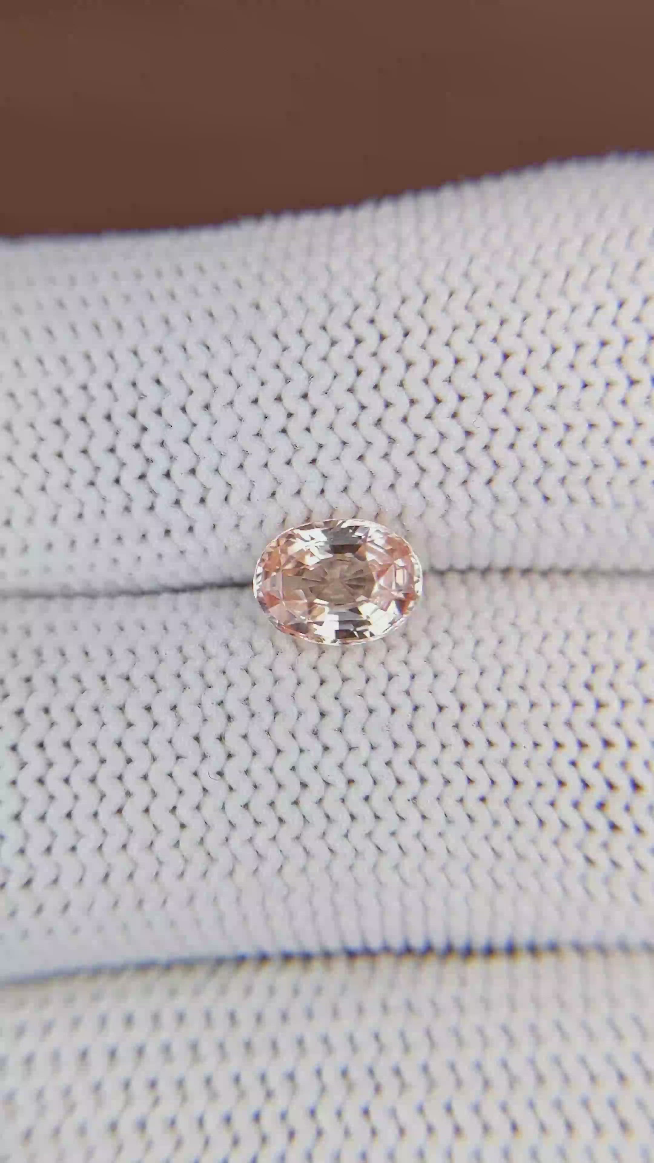 1.28 Ct. Padparadscha Sapphire from Madagascar Size Video