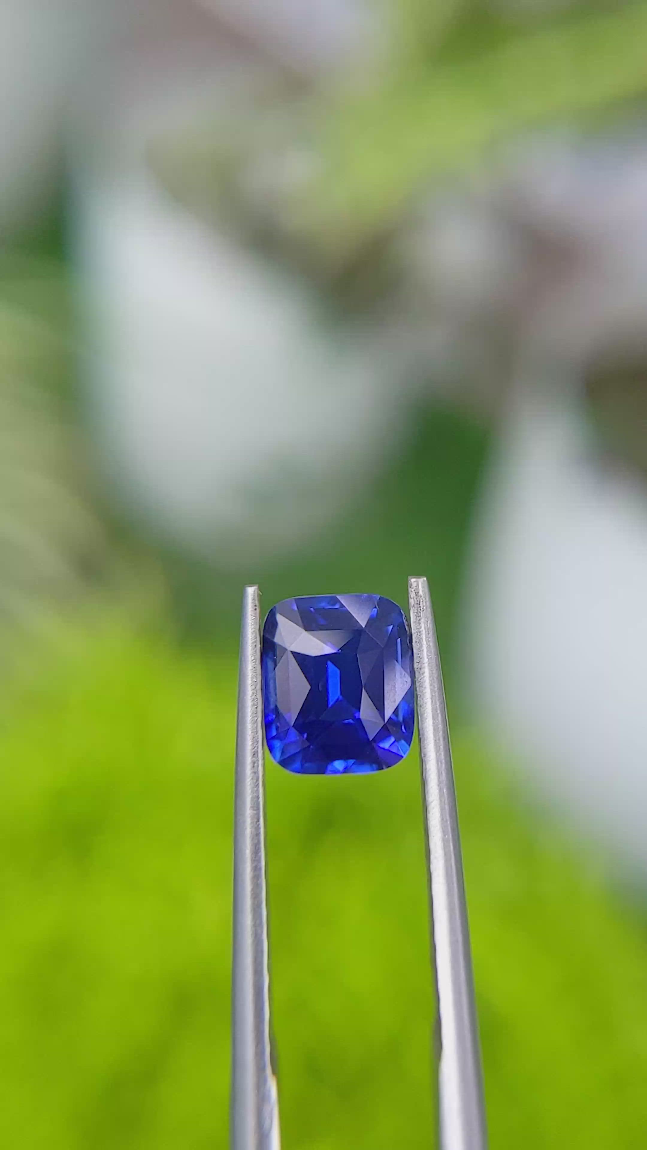 1.56 Ct. Blue Sapphire from Ceylon (Sri Lanka) Size Video
