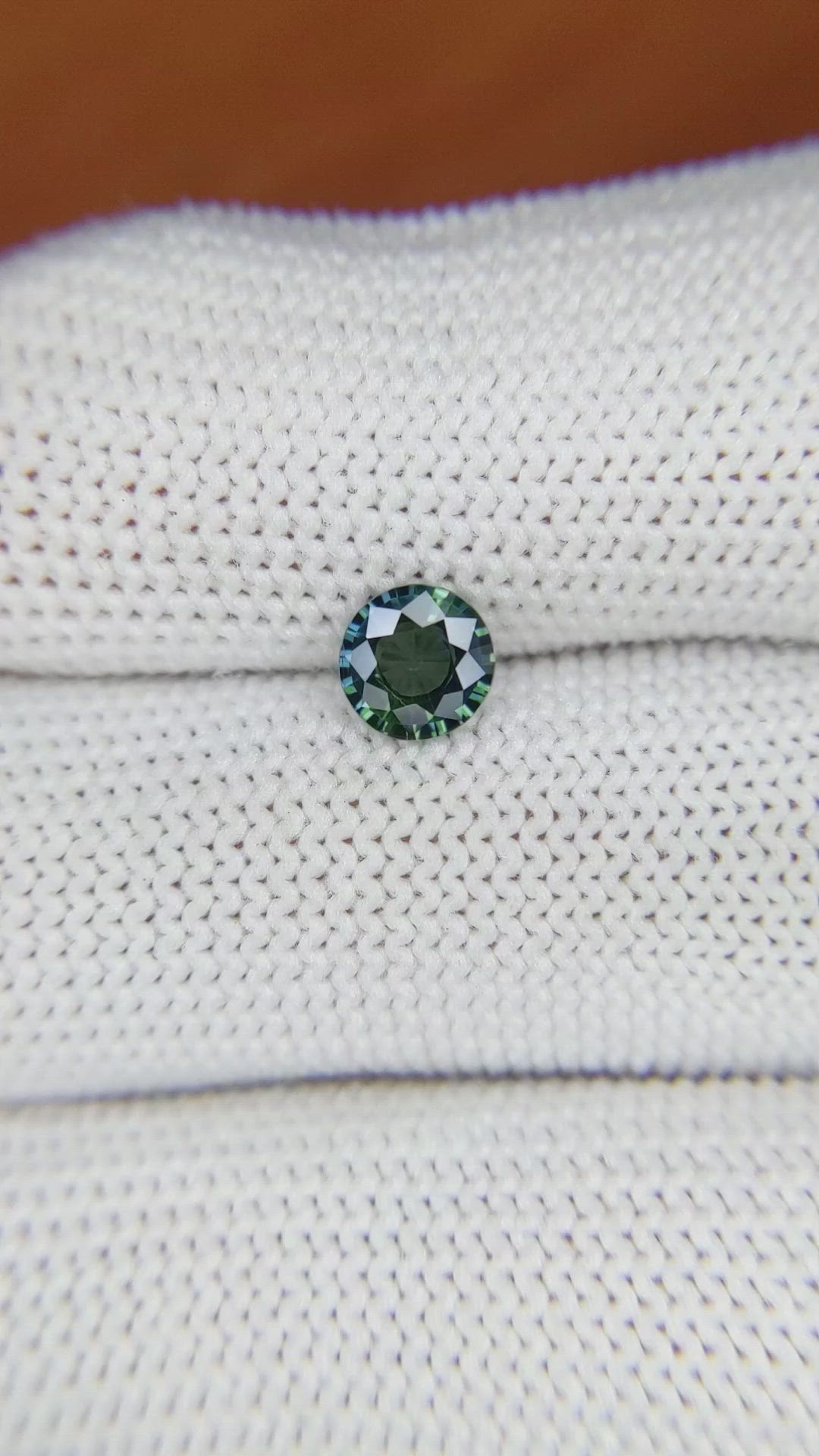 0.72 Ct. Bluish Green Sapphire from Madagascar Size Video