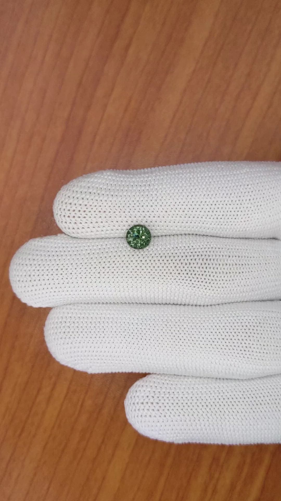 0.92 Ct. Green Sapphire from Madagascar Size Video