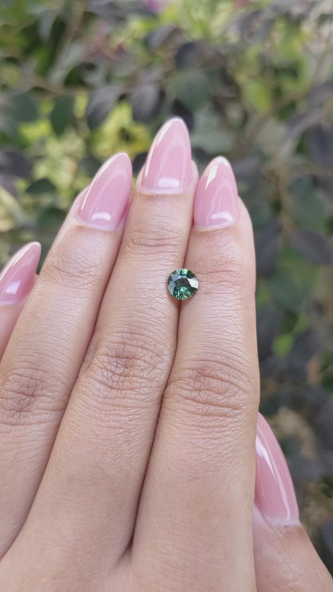 0.92 Ct. Green Sapphire from Madagascar Size Video